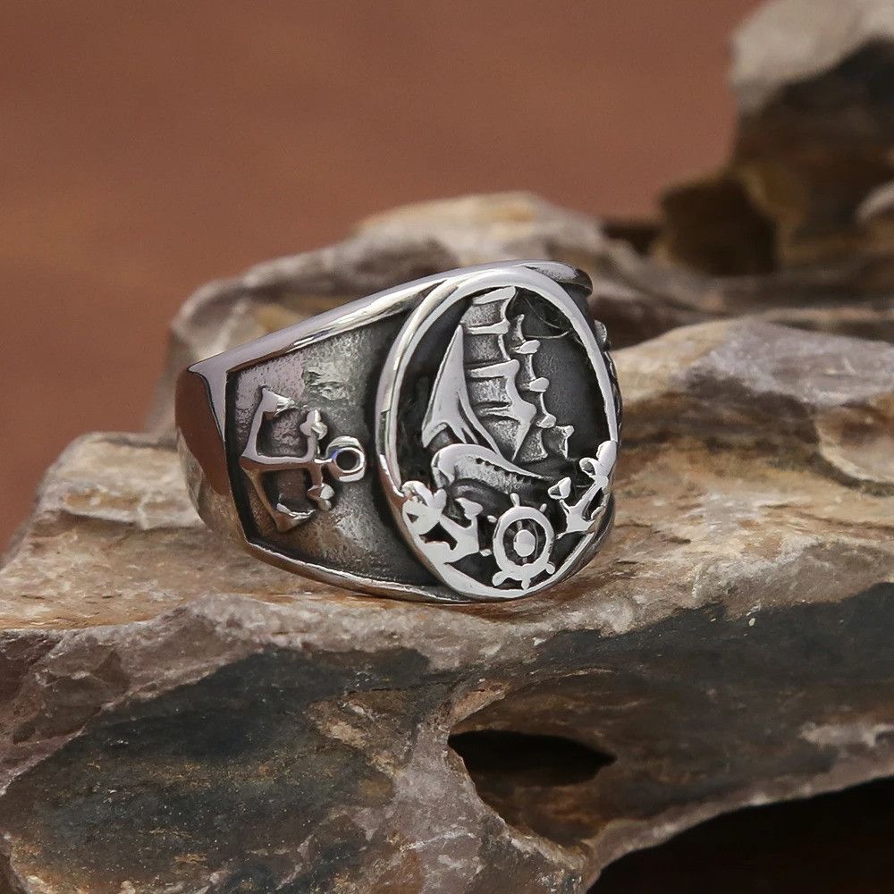 Other Vintage Nordic Sailboat Ring Size ONE SIZE - 6 Thumbnail