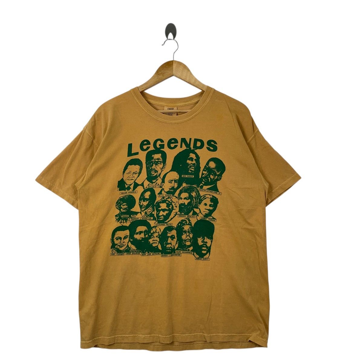 Vintage Vintage 90s LEGENDS NELSON MANDELA Malcolm X Tee Shirt Top Size US L / EU 52-54 / 3 - 3 Thumbnail