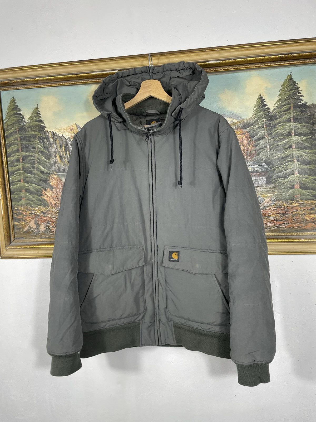 Carhartt × Vintage Carhartt Jacket Zip Bomber Baggy Loose Workers Retro 00s Size US L / EU 52-54 / 3 - 3 Thumbnail