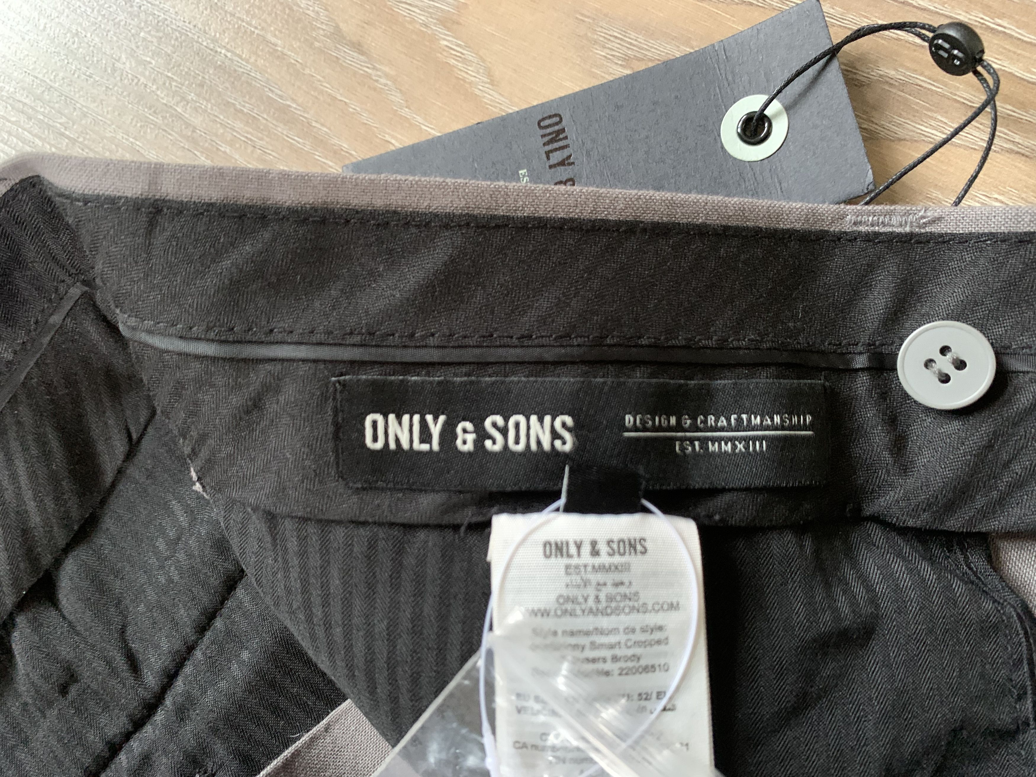 ONLY & SONS Only & Sons Skinny Smart Cropped Classic Trousers Size US 36 / EU 52 - 7 Thumbnail