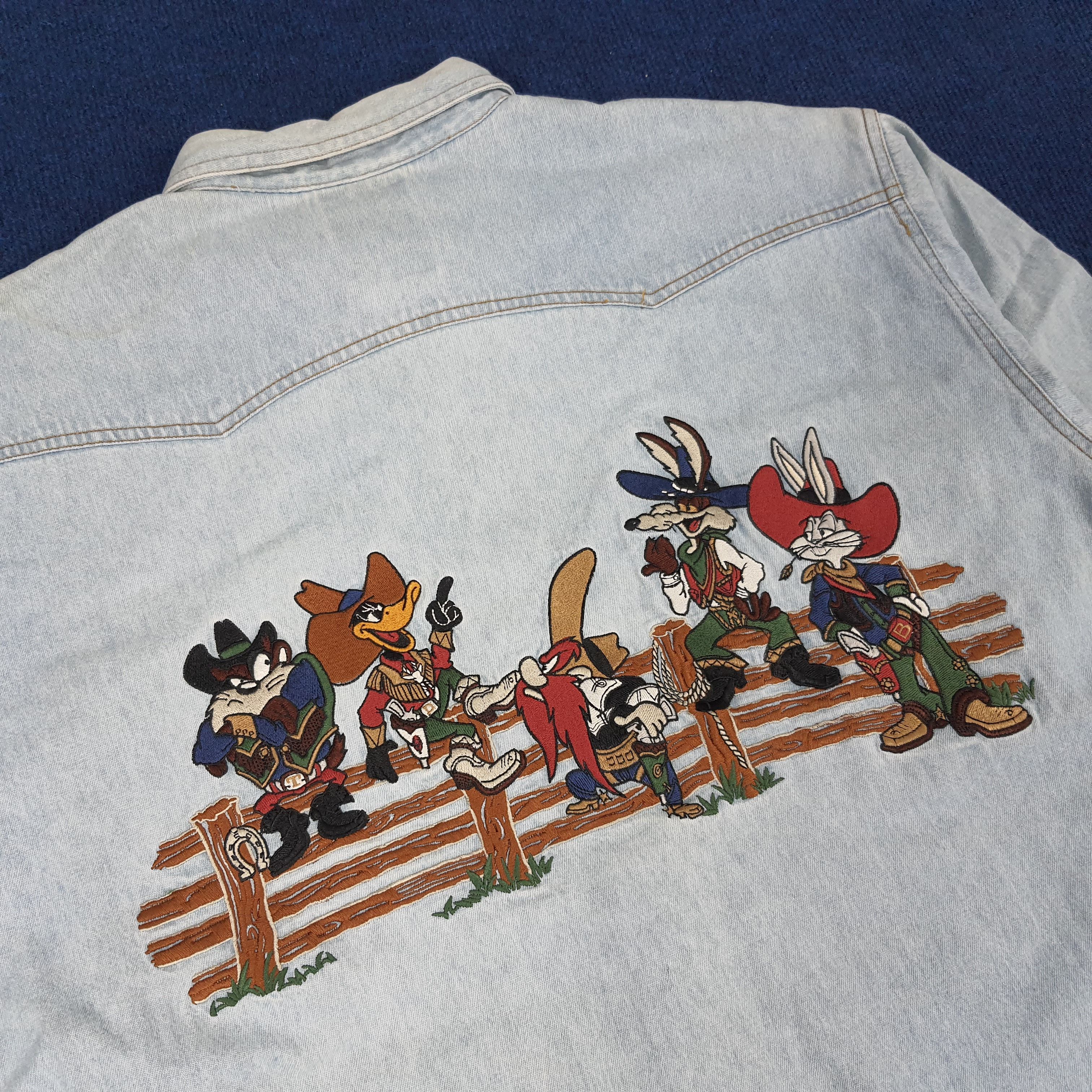 Vintage × Warner Bros Vintage Wild West Looney Tunes Classics Embroidered Shirt Size US L / EU 52-54 / 3 - 2 Thumbnail