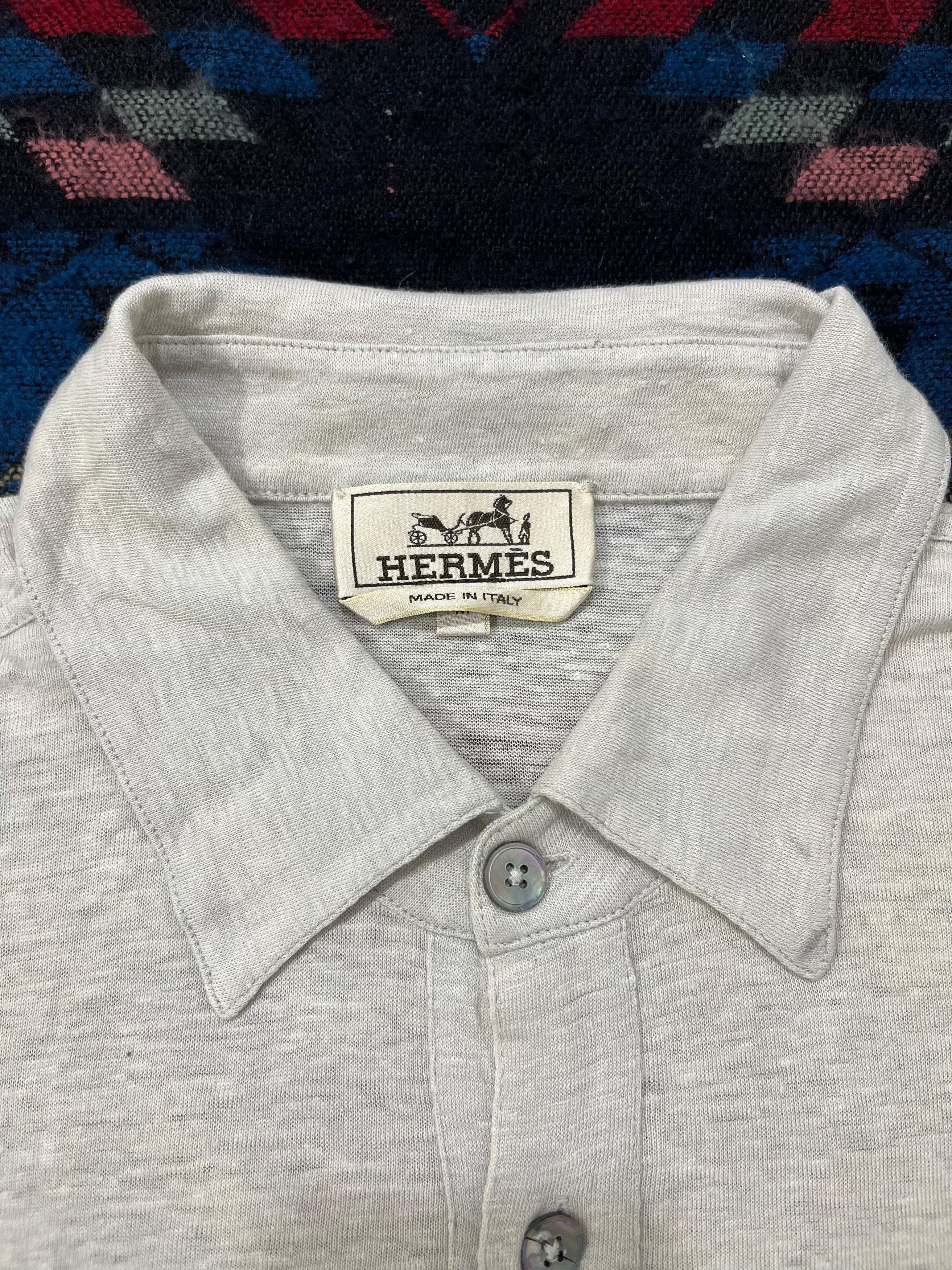 Hermes Hermes Linen Polo Shirt Size US M / EU 48-50 / 2 - 4 Thumbnail