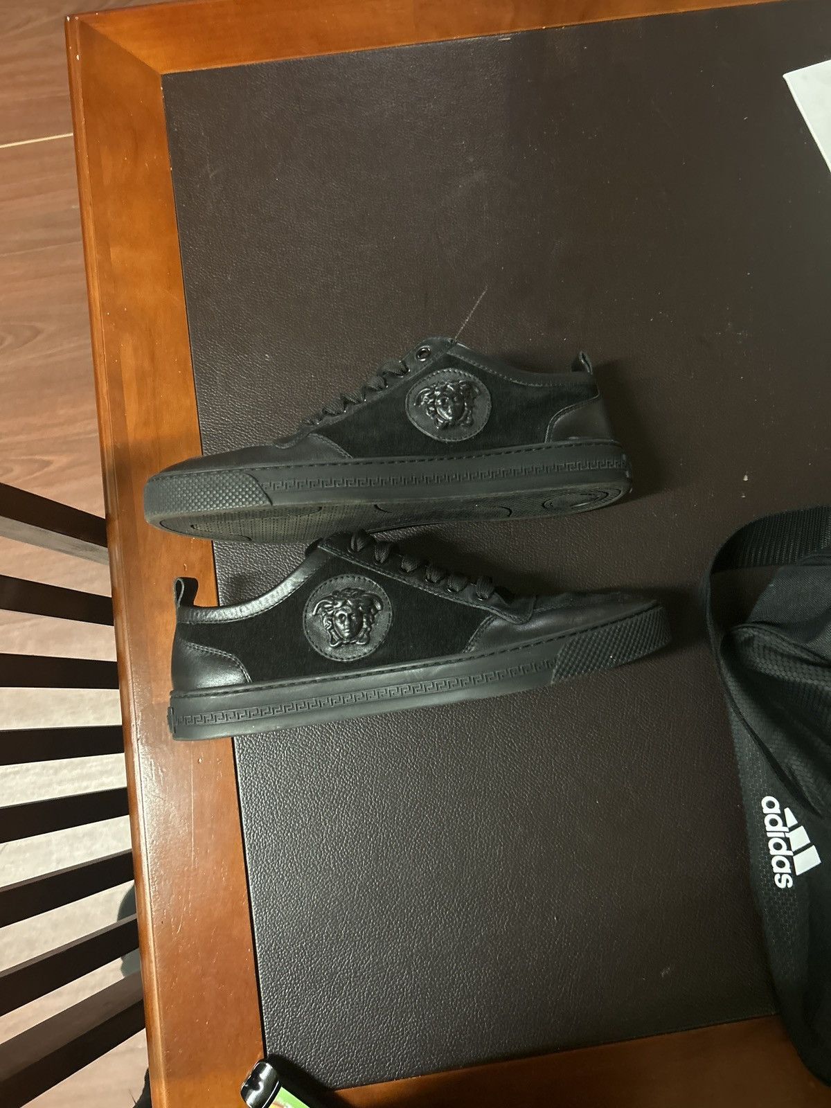 Versace versace black suede medusa low tops Size US 9 / EU 42 - 1 Thumbnail
