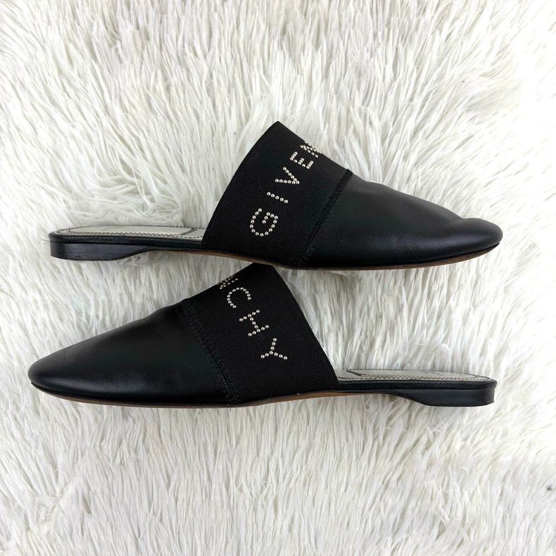 Givenchy Givenchy Black Lamb Leather Slippers Size US 5.5 / EU 38 - 4 Thumbnail