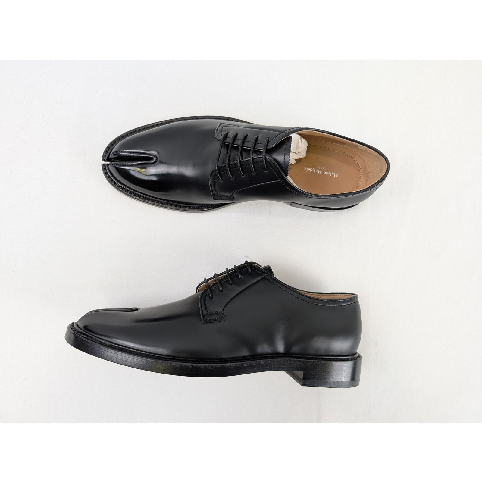 Maison Margiela o1rshd1 Q:4 / Classic Tabi Derby Shoe Boots in Black Size US 11 / EU 44 - 1 Thumbnail