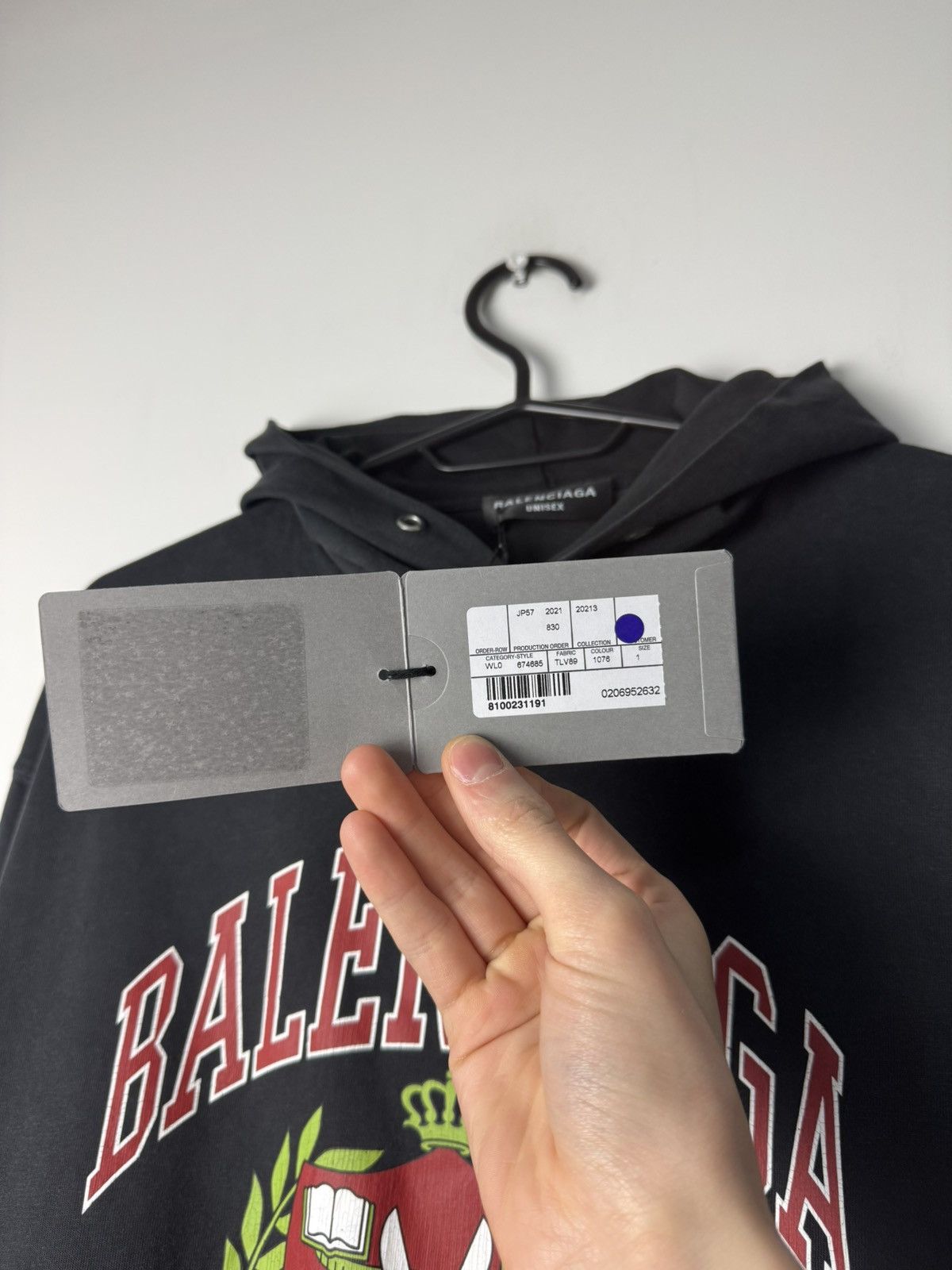 Balenciaga BNWT Balenciaga College hoodie est 1917 scissor Hoodie Size US S / EU 44-46 / 1 - 8 Thumbnail