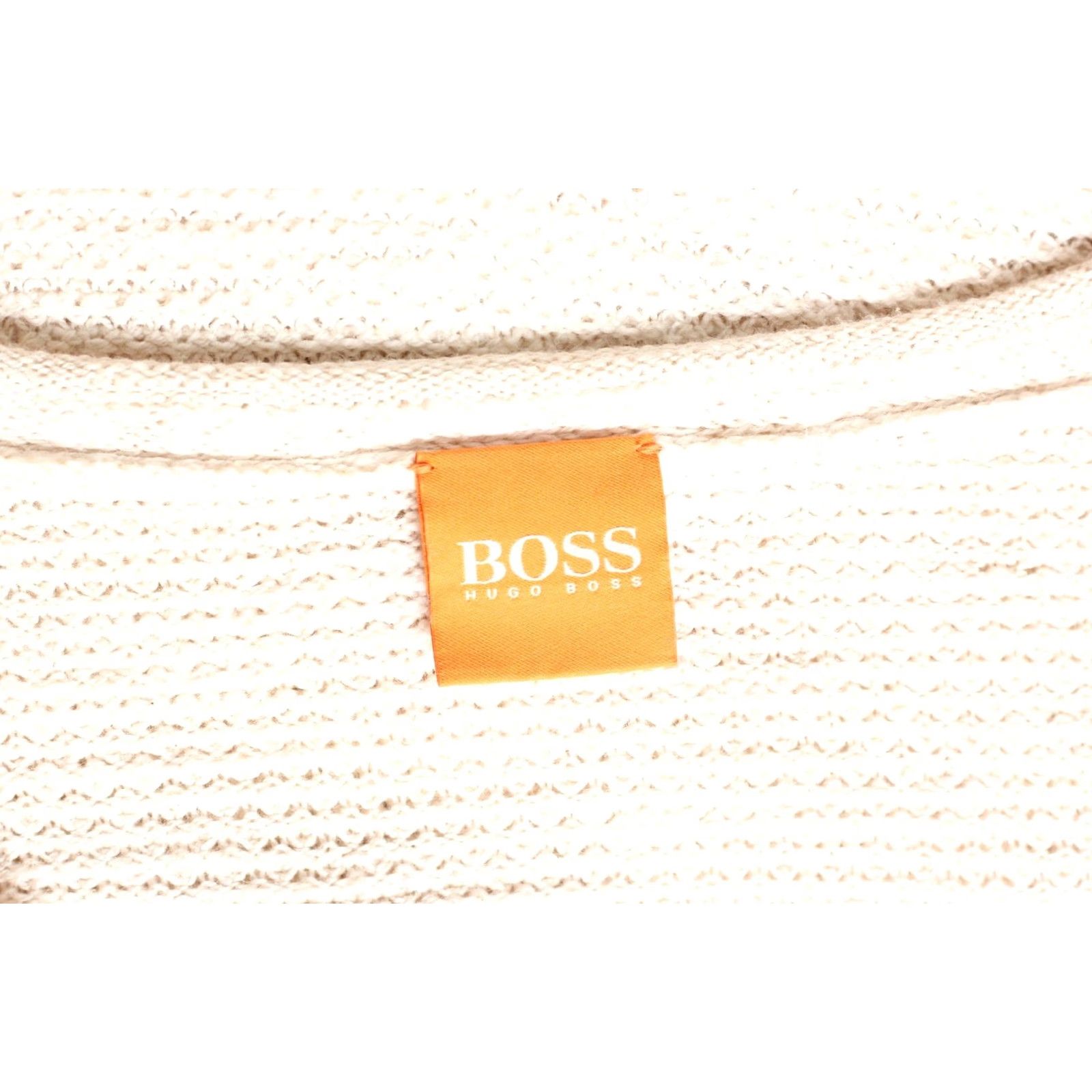 Hugo Boss HUGO BOSS ORANGE Jumper Shirt Men L V-Neck Cotton Beige 2000s Classic Pullovers VR2691 Size US L / EU 52-54 / 3 - 4 Thumbnail