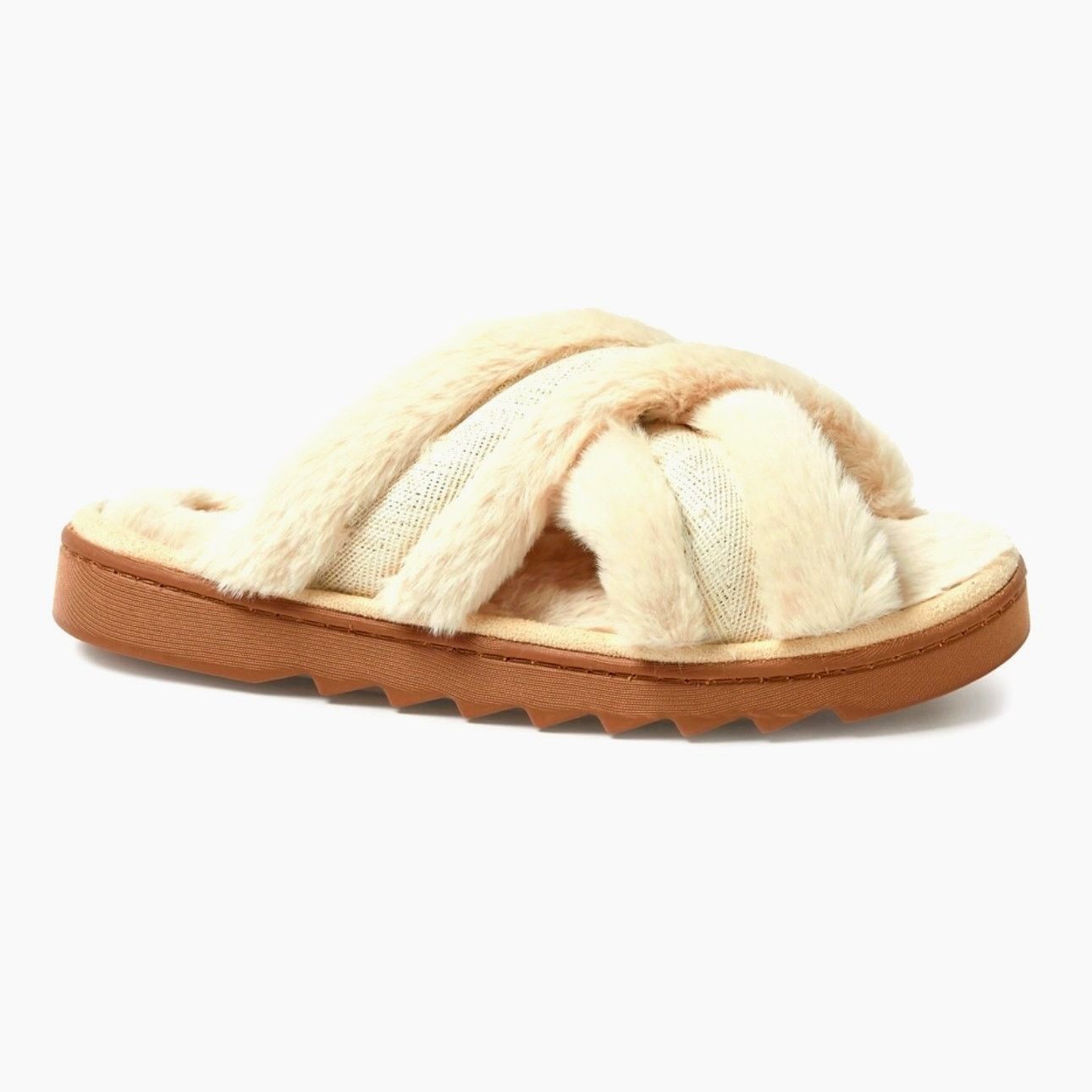 Other Dearfoams Astrid Crossband Slides Creme Brulee size XL Size US 10.5 / IT 40.5 - 2 Thumbnail