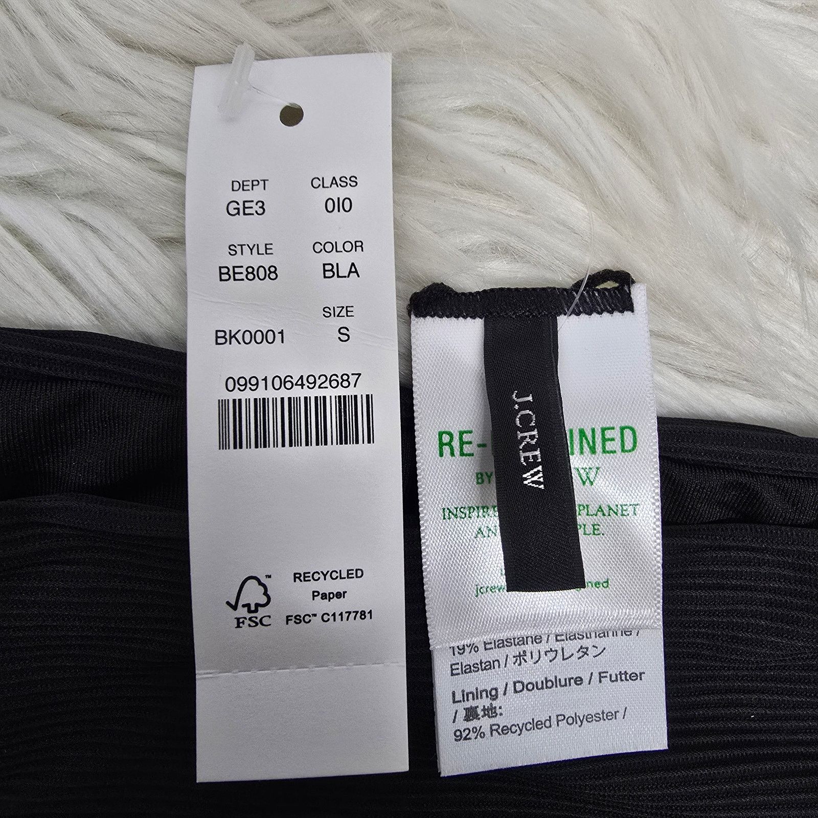 J.Crew NWT J. Crew Ribbed high-rise cheeky bikini bottom Sz S BE808 Size ONE SIZE - 7 Thumbnail