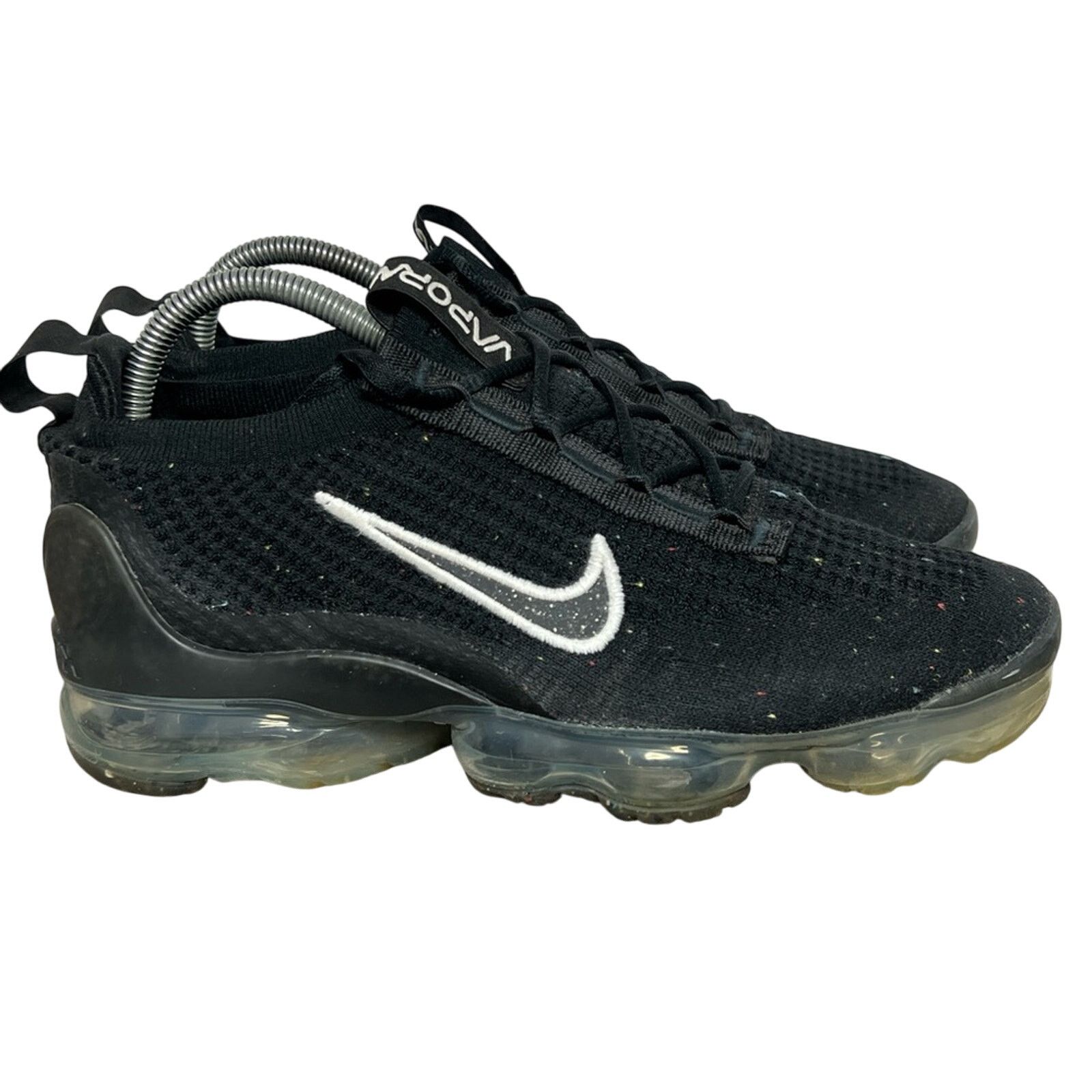 Nike Women's Nike Air Vapormax 2021 FK Flyknit Black Silver 8.5 Size US 8.5 / IT 38.5 - 2 Thumbnail