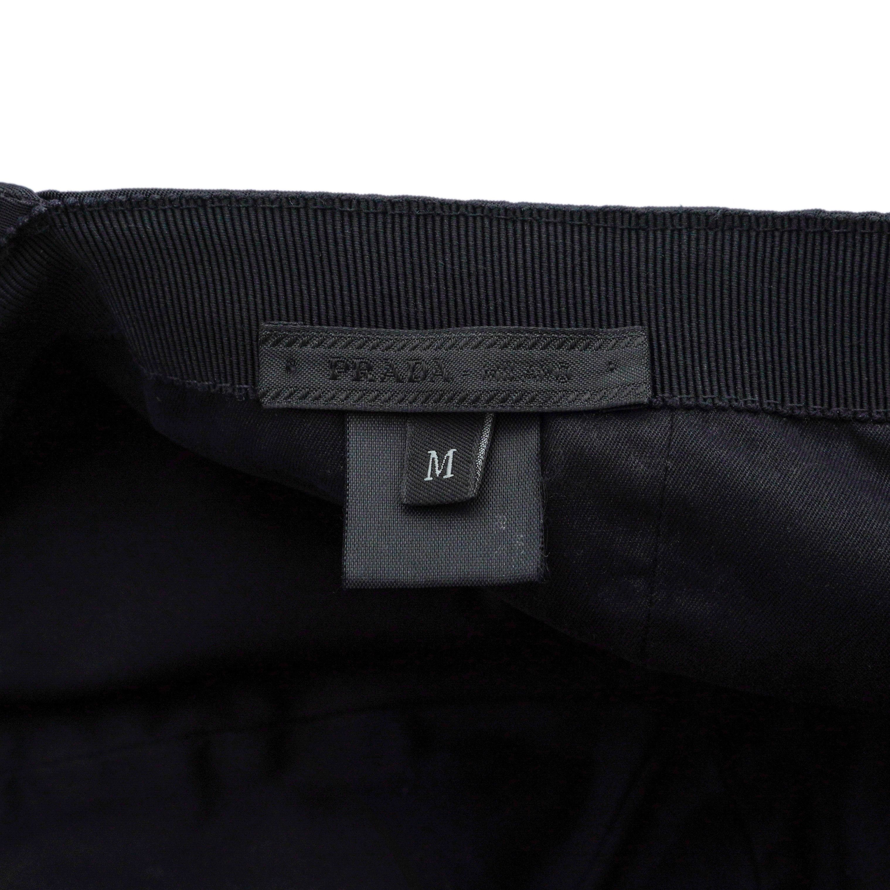 Prada Vintage Prada Milano Black Nylon Tab Logo Baseball Cap Size ONE SIZE - 8 Thumbnail