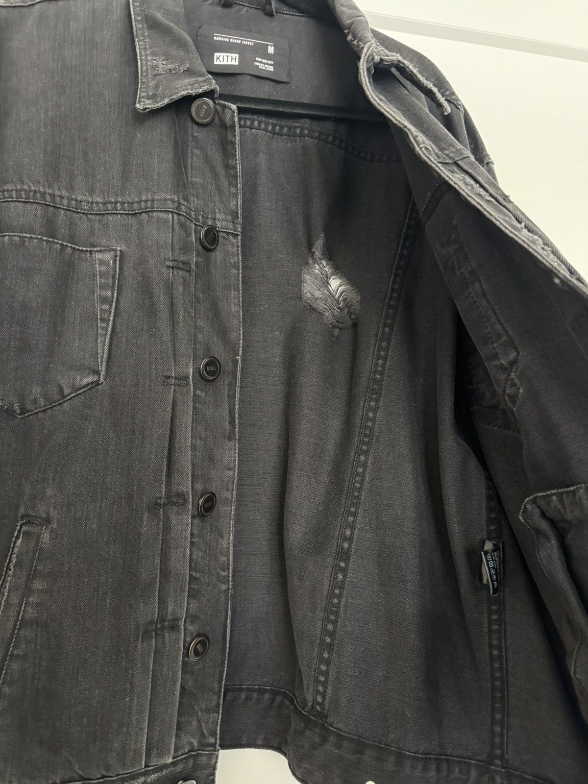 Kith KITH Hawkins Distressed Denim Jacket Black M Size US M / EU 48-50 / 2 - 9 Thumbnail