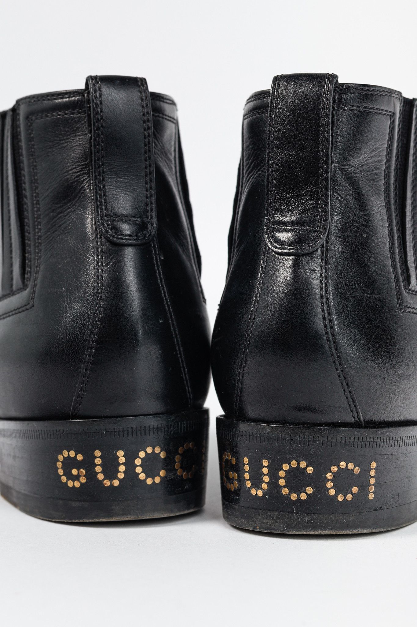 Gucci Gucci Worsh Black Leather Buckled Ankle Boots Size US 7.5 / IT 37.5 - 10 Thumbnail