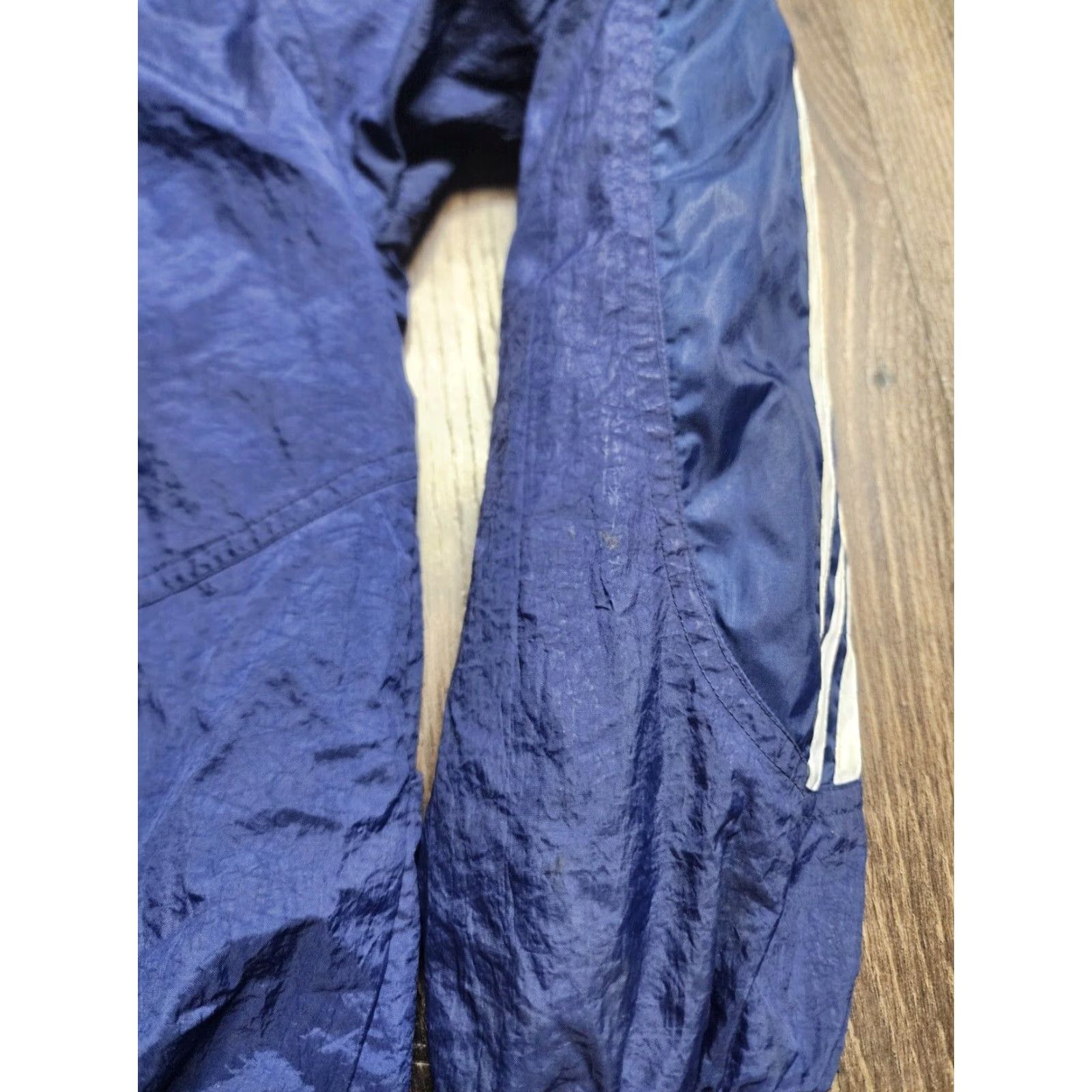 Adidas VINTAGE Adidas Windbreaker Jacket Nylon Lined Mid-Length Blue Mens M Size US M / EU 48-50 / 2 - 4 Thumbnail
