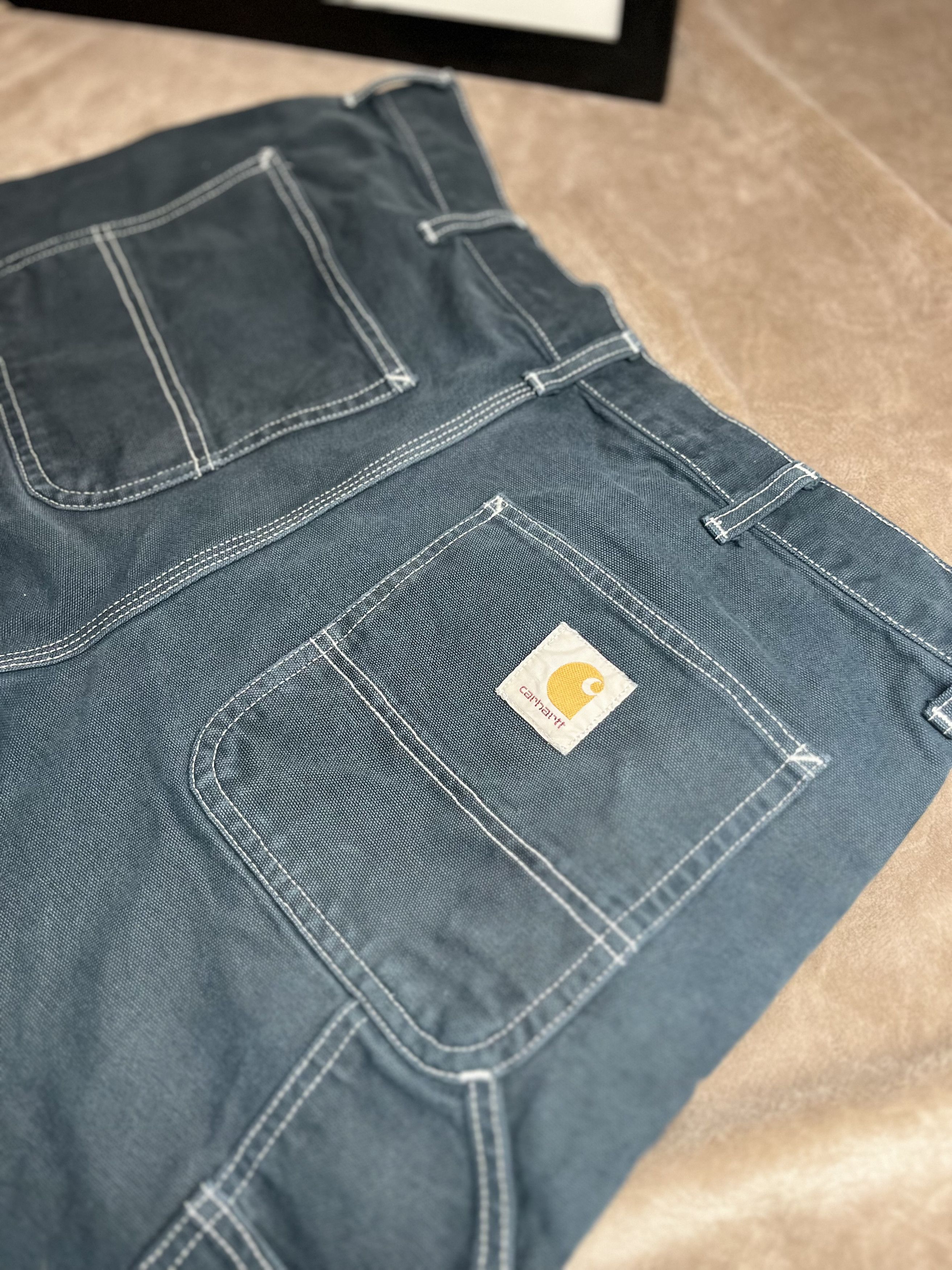 Carhartt Carhartt Double Knee Carpenter Work Pants W33 L34 Faded Size US 33 - 4 Thumbnail