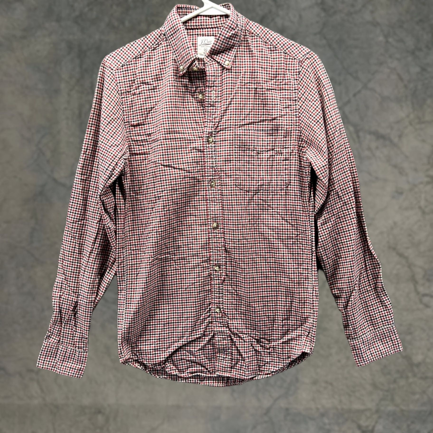 J.Crew J.Crew Shirt Mens XS Red Blue Gingham Slim Fit Long Sleeve Casual Button-Down Shirt Size US XS / EU 42 / 0 - 1 Thumbnail
