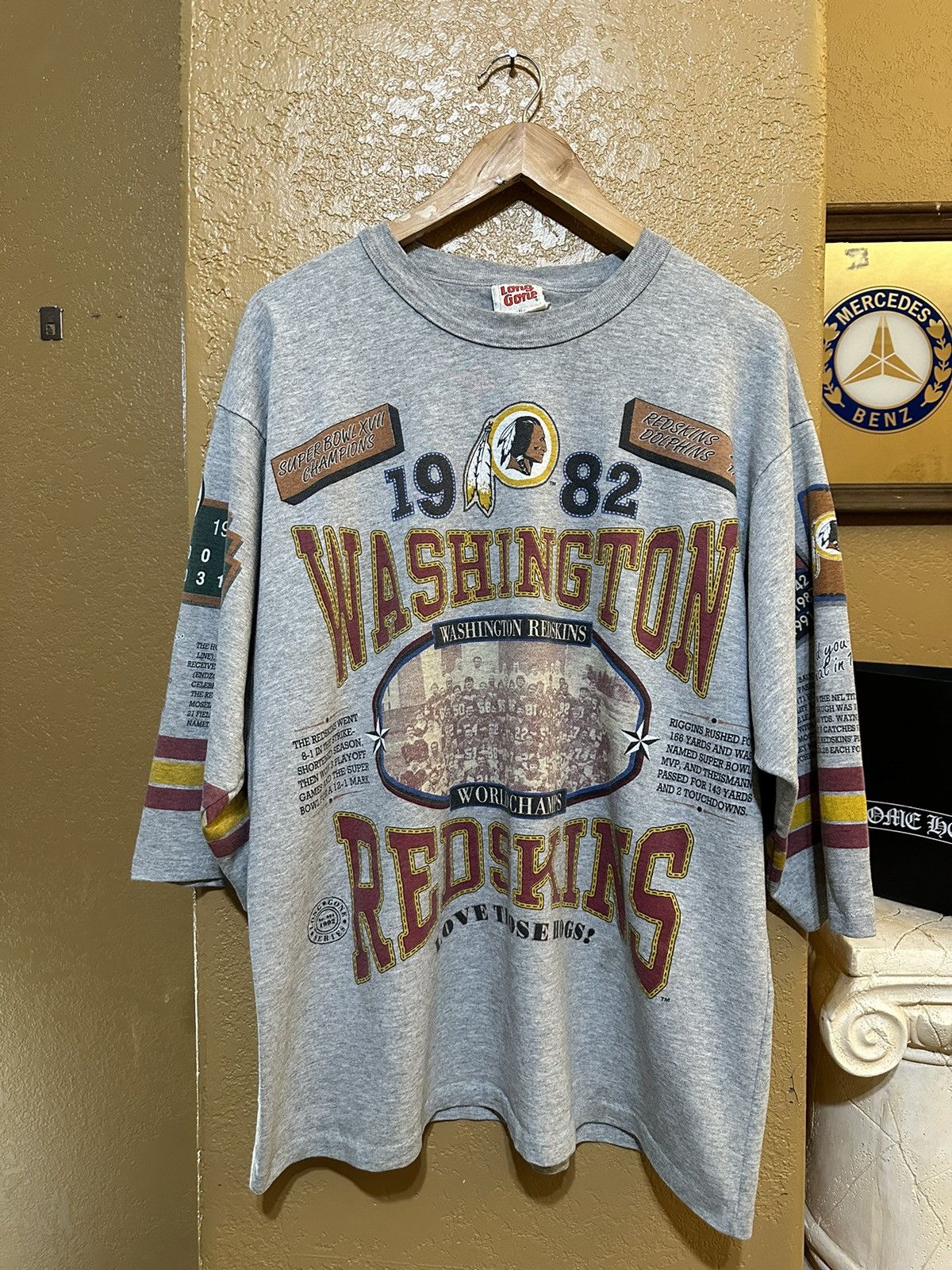 NFL × Vintage Vintage 1992 Washington Redskins All Over Print NFL T Shirt Size US XL / EU 56 / 4 - 1 Thumbnail