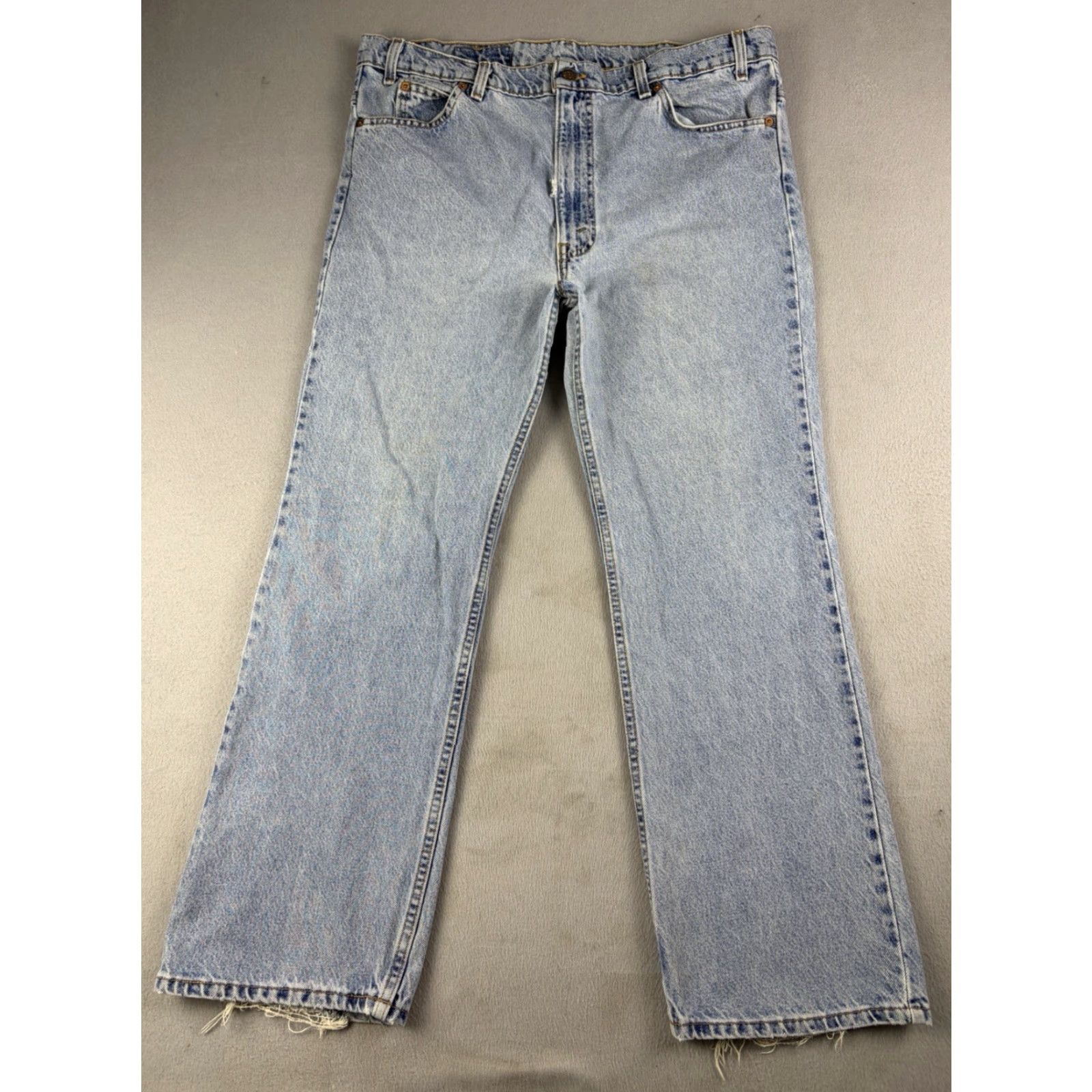 Levi's VINTAGE Levi’s 517 Orange Tab Jeans Bootcut Denim 90s Men 40x30 Blue Jeans 38x28 Inseam 28 Pockets Blue Denim Mens Jeans Size US 40 / EU 56 - 2 Thumbnail