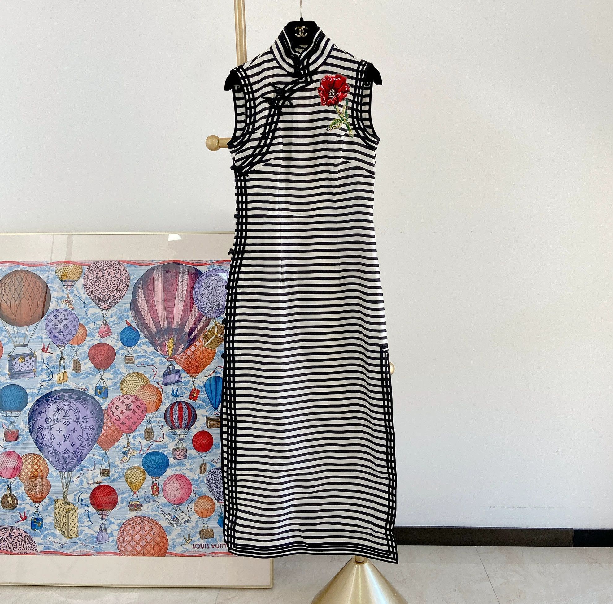 Dolce & Gabbana Dolce&Gabbana Striped Cheongsam Dress Size 40 Size S / US 4 / IT 40 - 1 Thumbnail