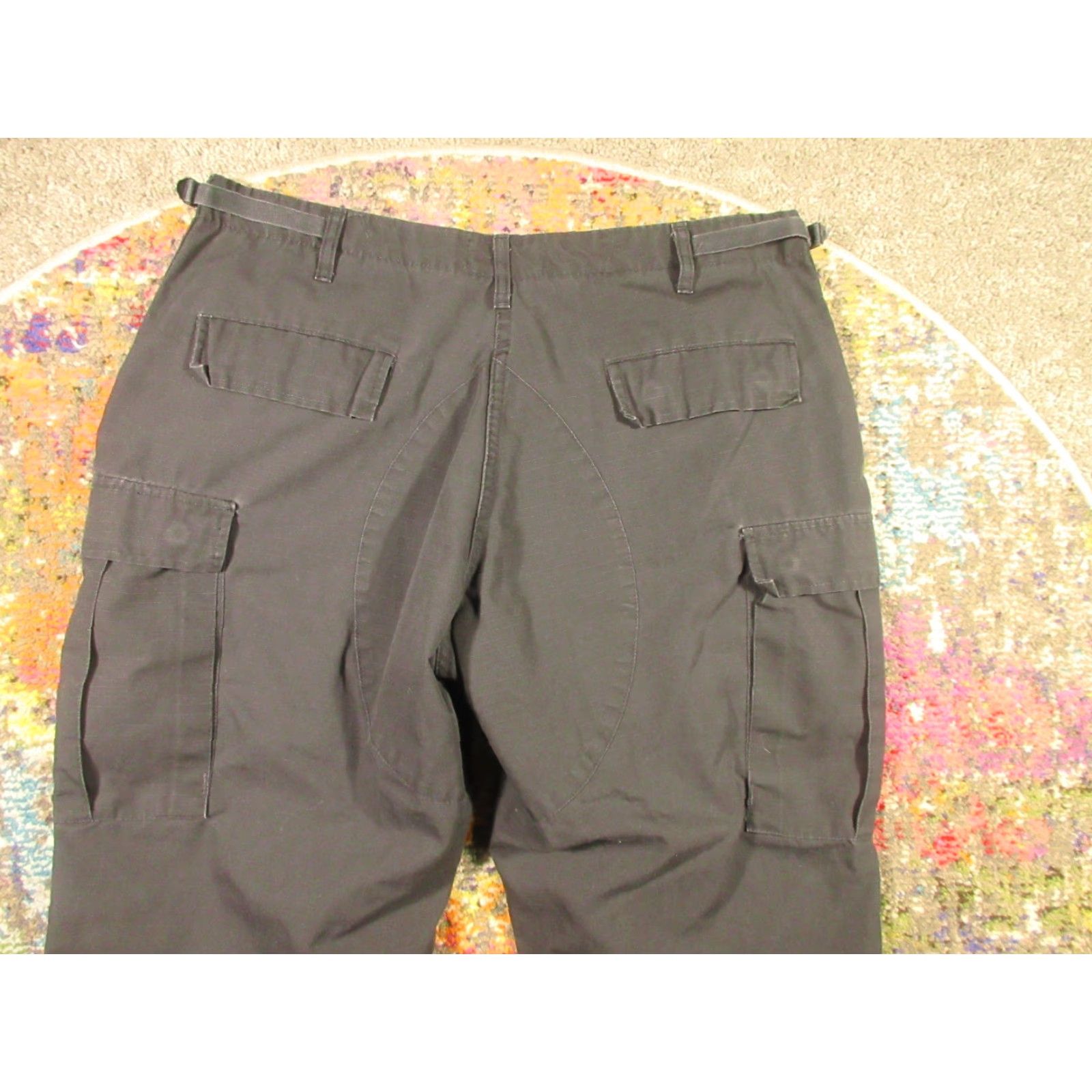 Vintage Tru Spec Cargo Pants Mens Black Tactical Rip Stop Adjustable Waist Cargo Pocket Cargo Pants Regular Tapered USA Army 36 in Black Hands Mens Size US 36 / EU 52 - 7 Thumbnail