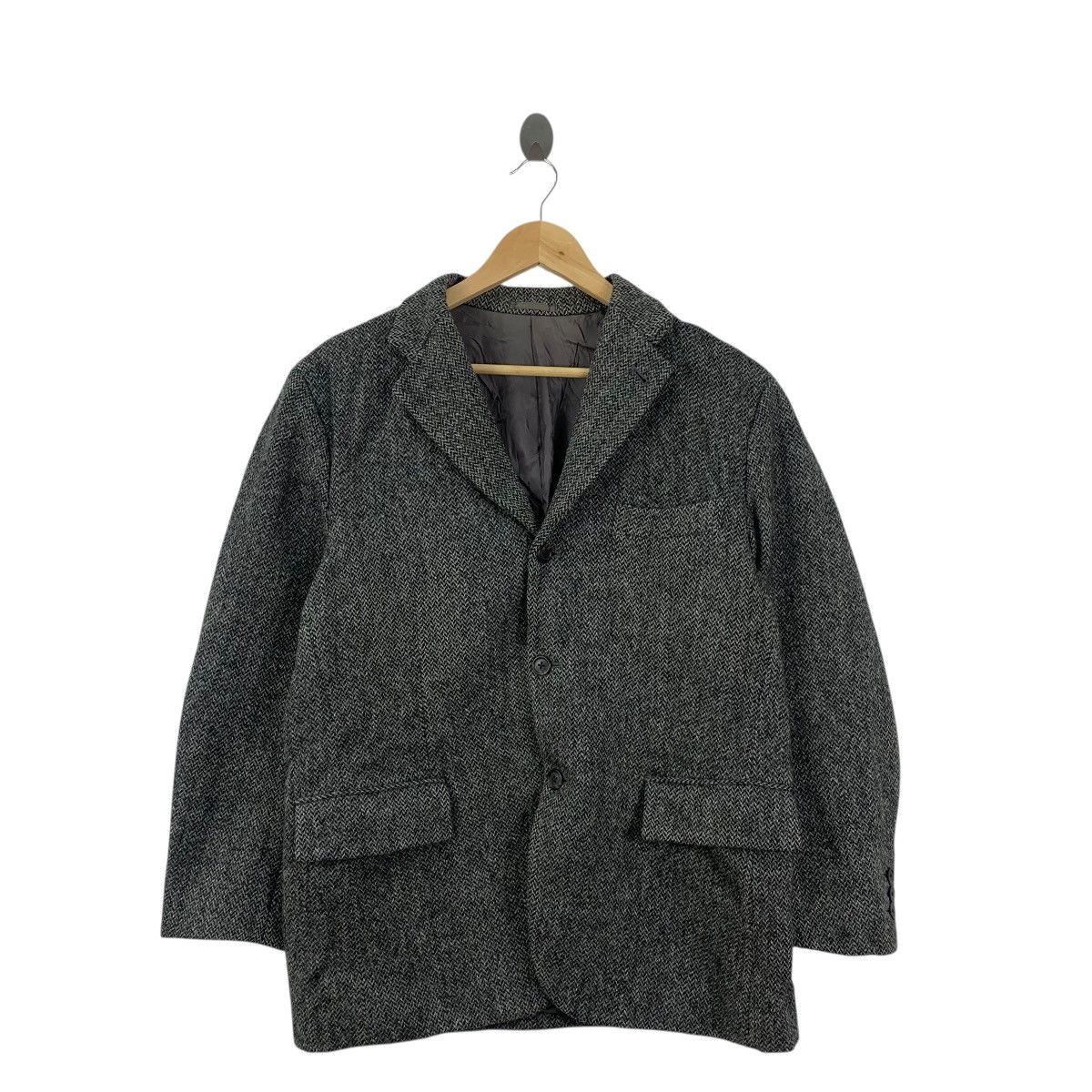 Harris Tweed Vintage HARRIS TWEED x AVON HOUSE Herringbone Blazer Jacket Size 38R - 4 Thumbnail