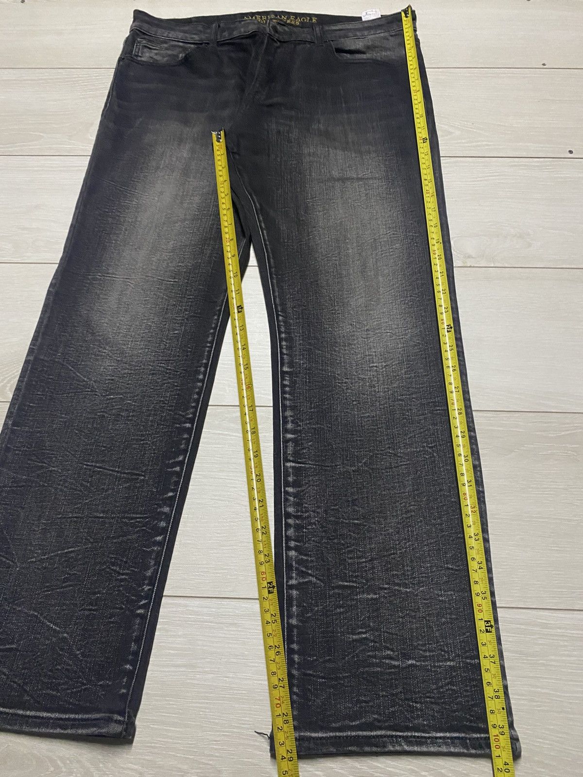 American Eagle Outfitters Vintage American Eagle Outfitter Black Denim Tears Slim Jean Size US 36 / EU 52 - 14 Thumbnail