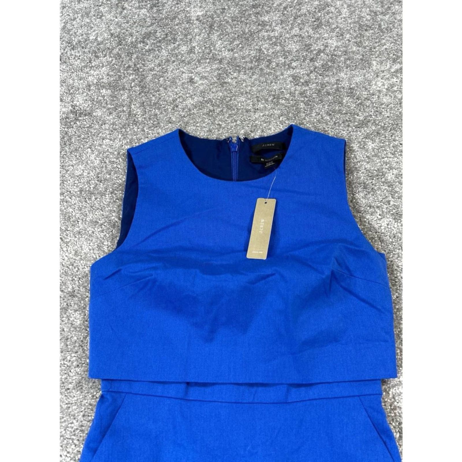 J.Crew J.Crew Dress Womens 00 P Blue Cotton Blend Blouson Knee Length Dress Color Blue Blouson Womens 00 P Petite Size XXS / US 00 / IT 34 - 2 Thumbnail