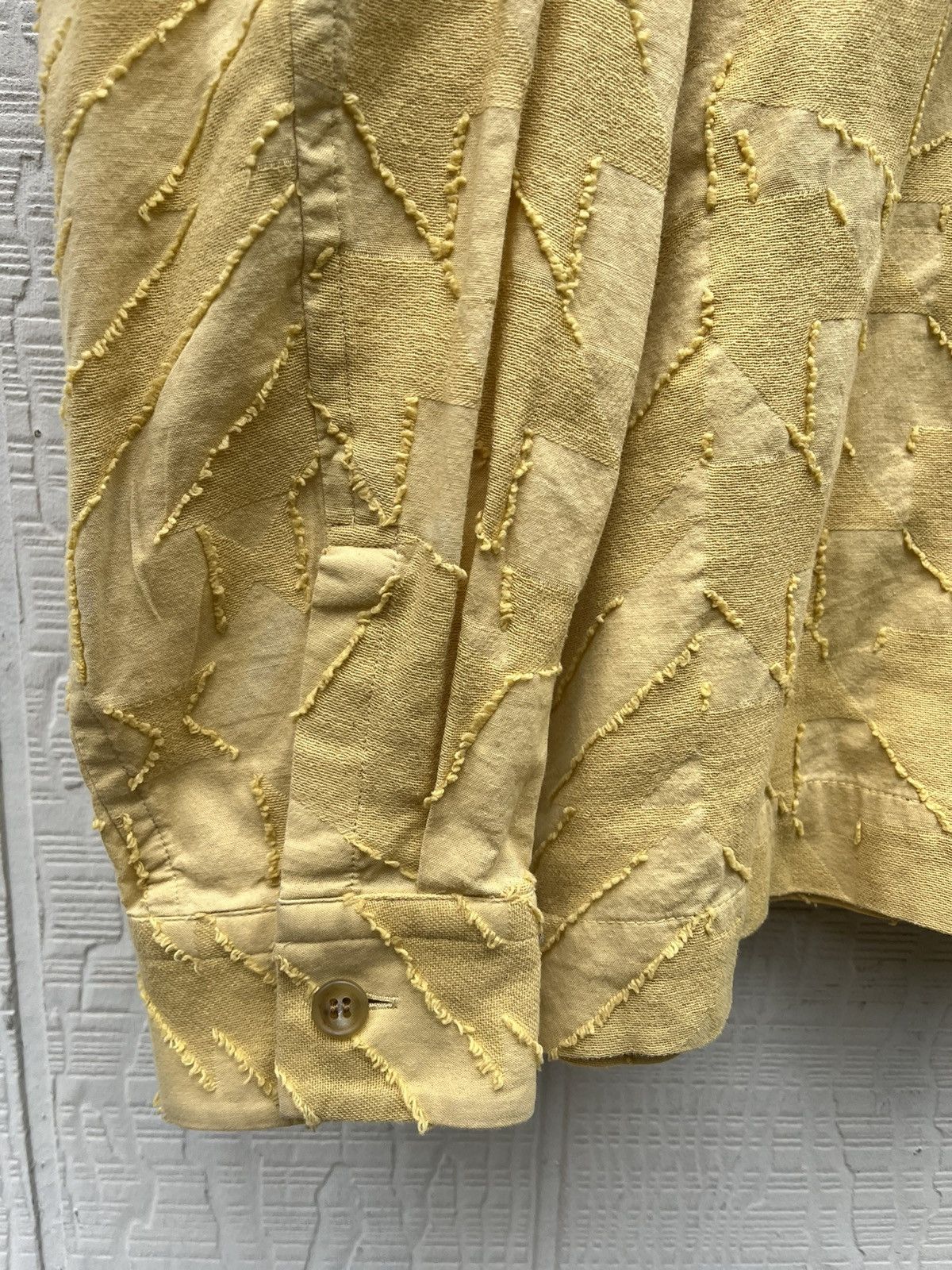 Issey Miyake Jacquard Patchwork Shirt Size US L / EU 52-54 / 3 - 4 Thumbnail