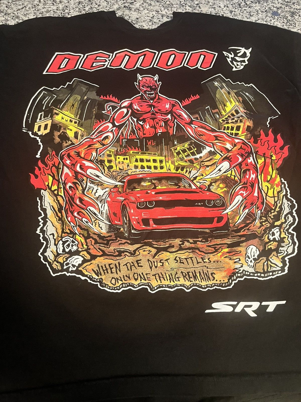 warren lotas DODGE DEMON GRAVE Tee L-