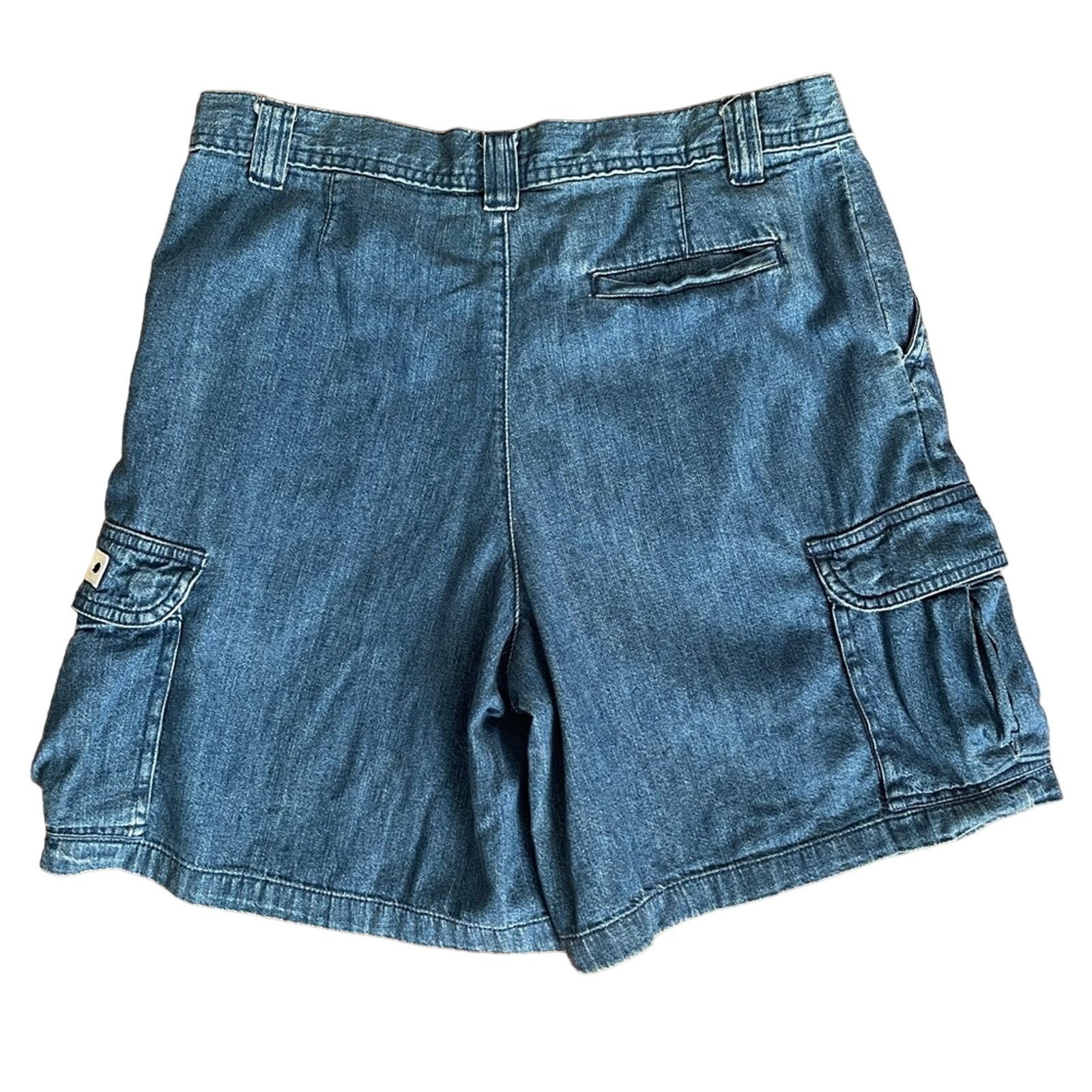 Calvin Klein Vintage90s Calvin Klein Cargo Denim Shorts Size 10 Size 32" / US 10 / IT 46 - 3 Thumbnail