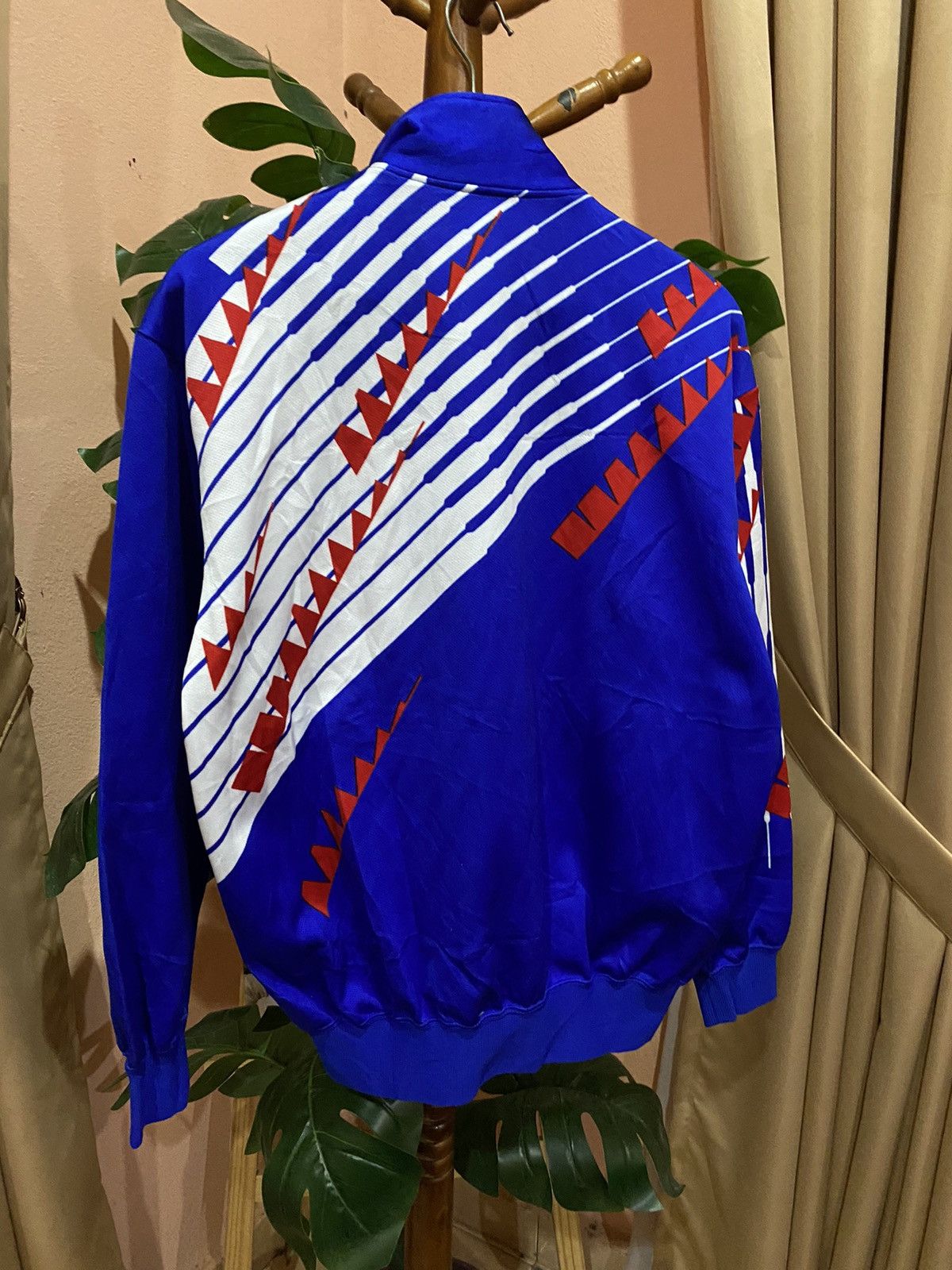 Asics 1990s ASICS Track Jacket with Geometric Design Sportswear Size US L / EU 52-54 / 3 - 12 Thumbnail