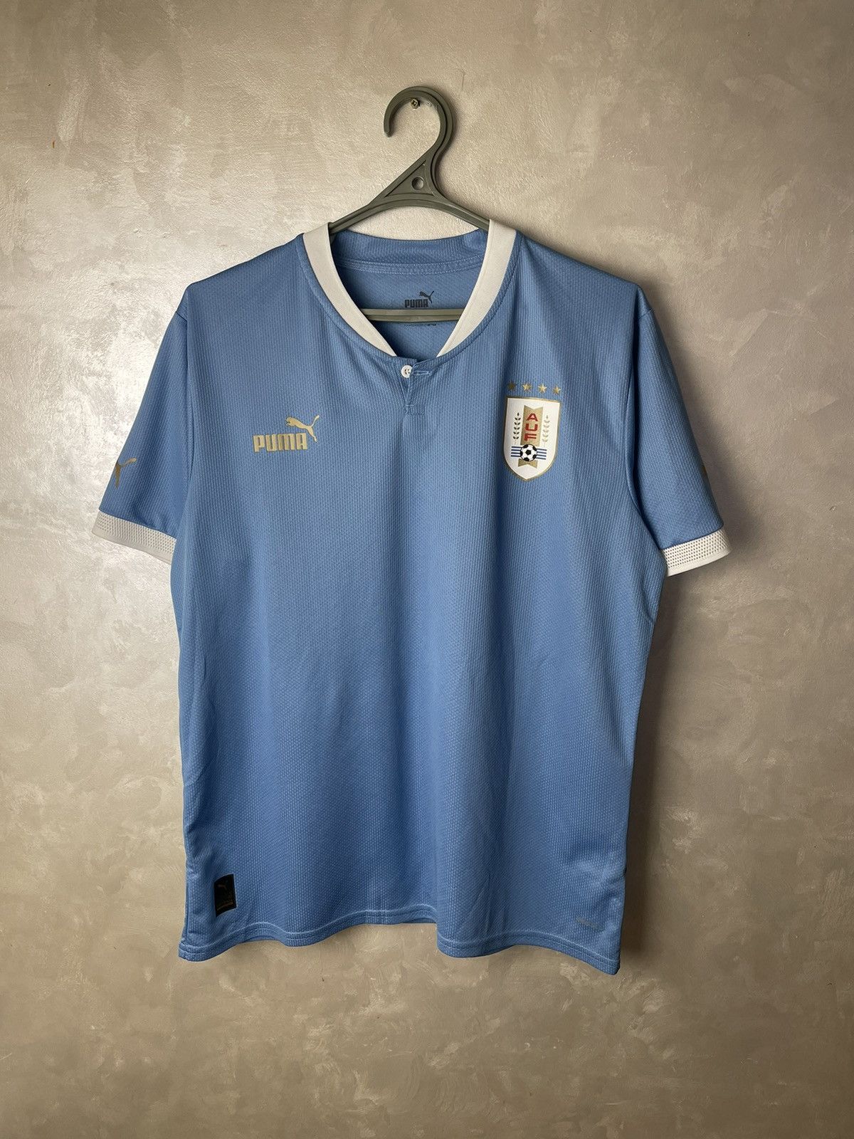 Puma Puma URUGUAY Player Issue 2022 World Cup Home Soccer Jersey Size US L / EU 52-54 / 3 - 1 Thumbnail