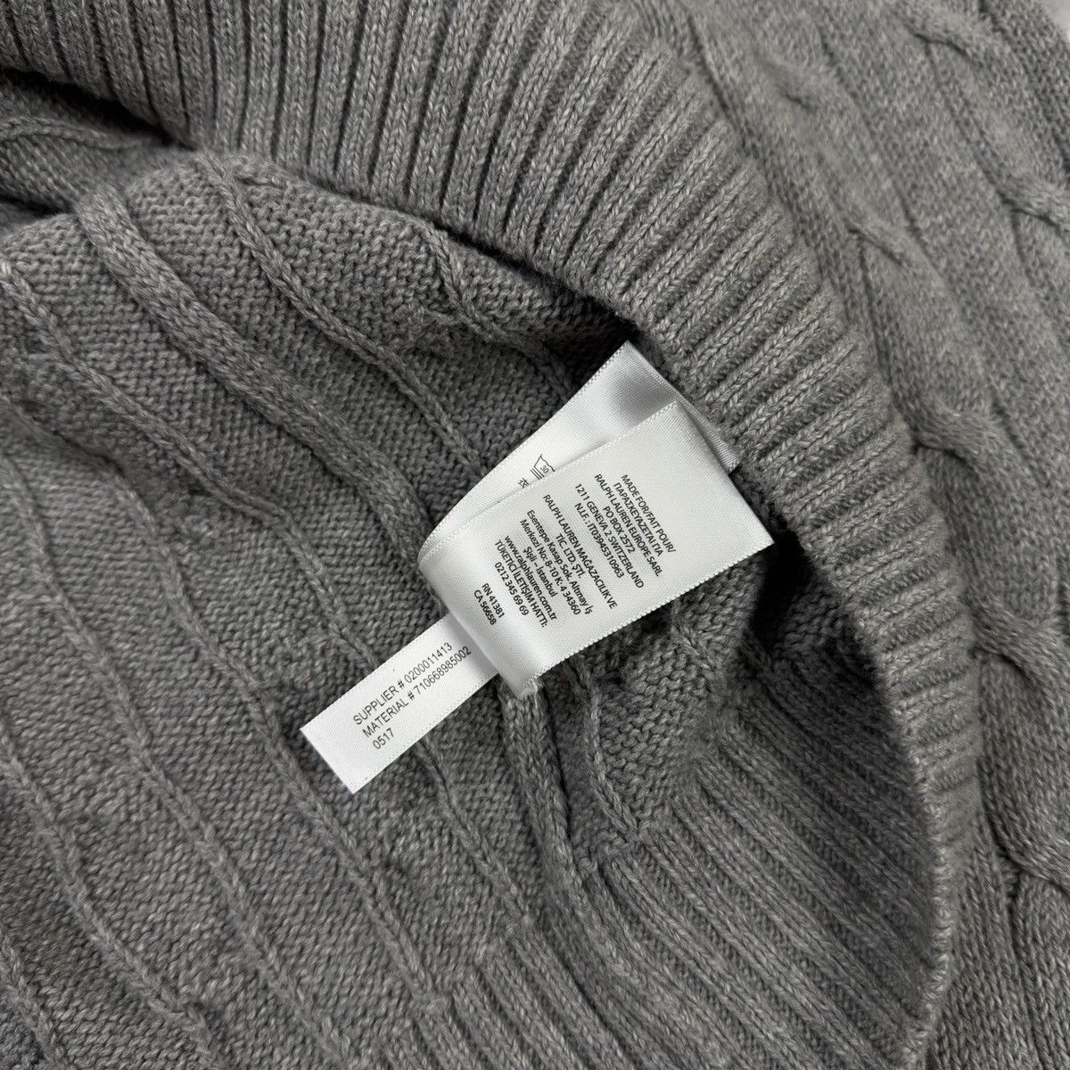 Polo Ralph Lauren Original Polo Ralph Lauren Cable Knit Gray Cotton Sweater Size US XL / EU 56 / 4 - 10 Thumbnail