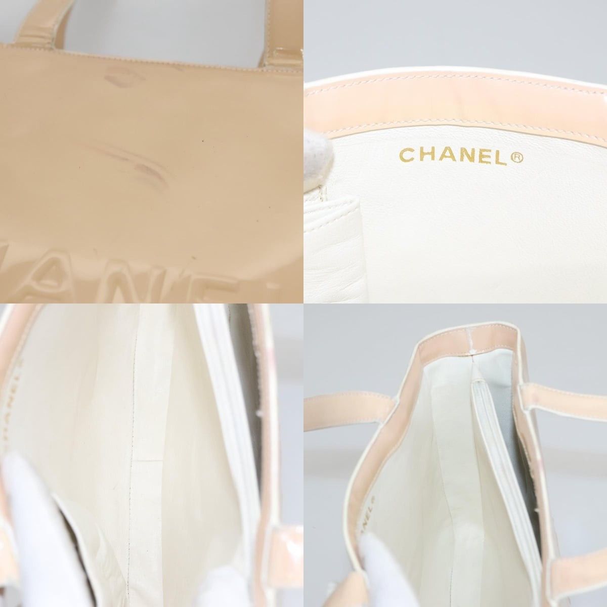 Chanel Chanel Tote Bag Enamel Beige Gold CC Size ONE SIZE - 6 Thumbnail
