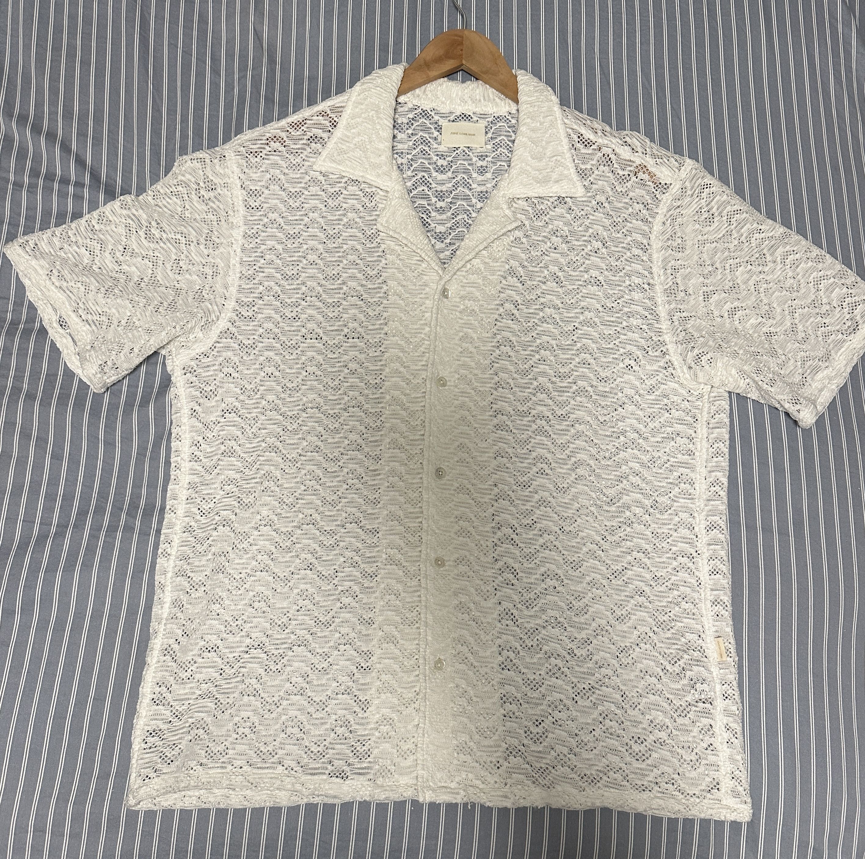 Aime Leon Dore Aime Leon Dore Lace Resort Shirt White L