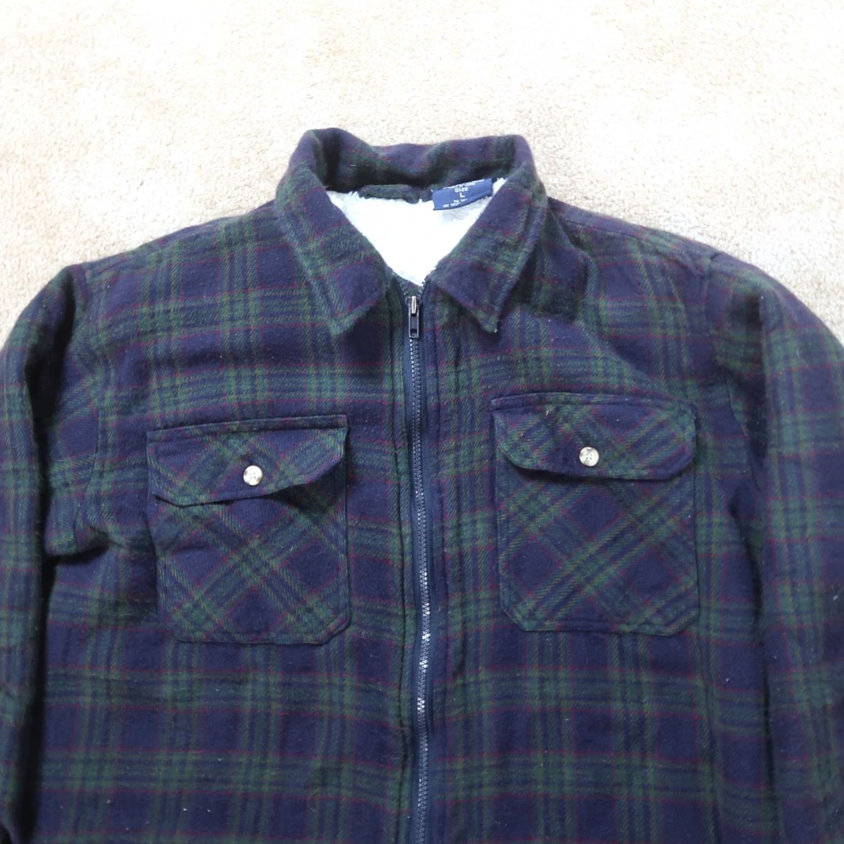 Vintage VINTAGE Mountain Club Shirt Jacket Flannel Lined Plaid Cowboy Western Button-Up Large Mens Blue Size US L / EU 52-54 / 3 - 5 Thumbnail
