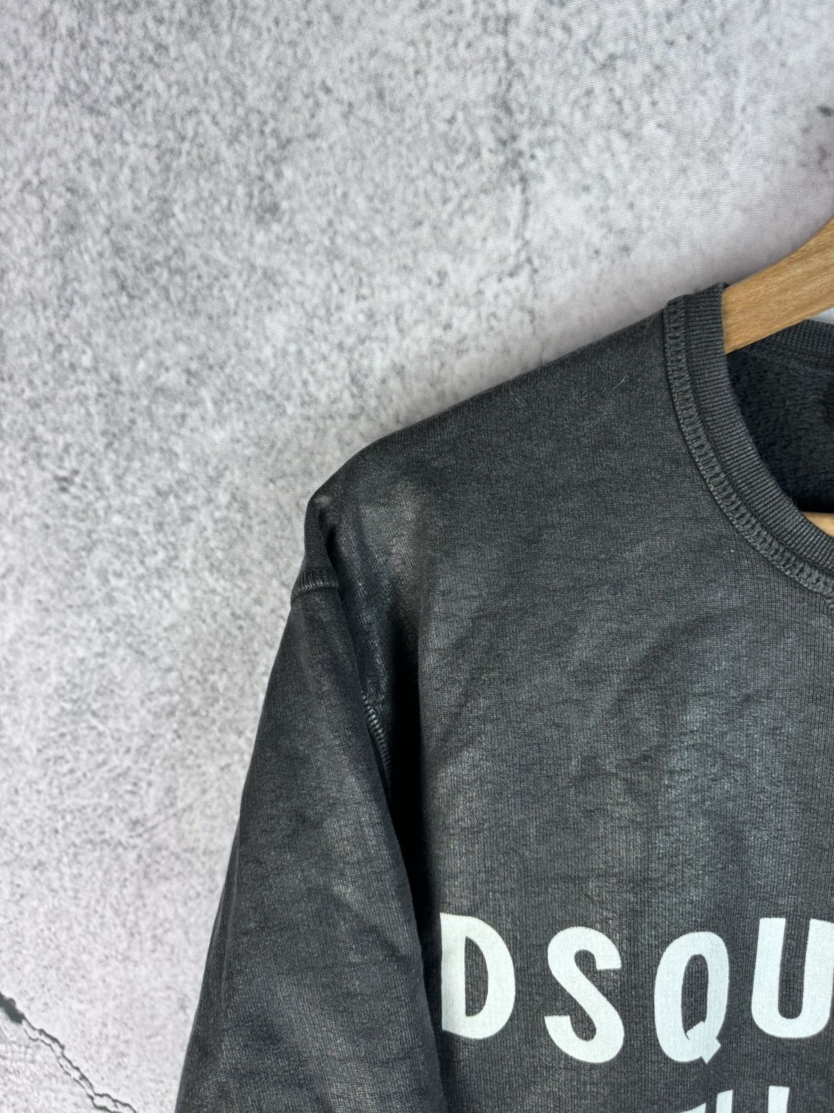 Dsquared2 DSQUARED2 Black Waxed Cell Block Sweatshirt Size US M / EU 48-50 / 2 - 4 Thumbnail