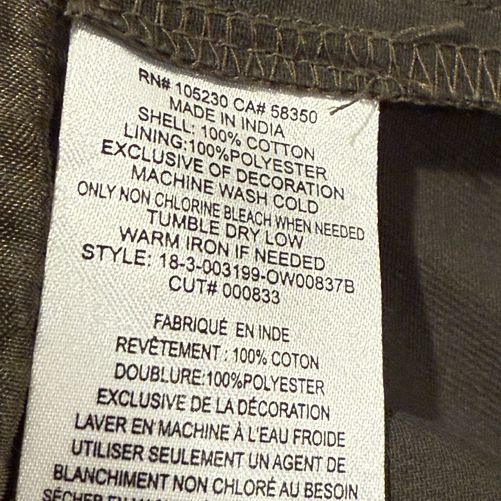 Joie Joie Womens Samia Camo Ruffle Jacket Rivets Studs Medium NEW Size M / US 6-8 / IT 42-44 - 8 Thumbnail
