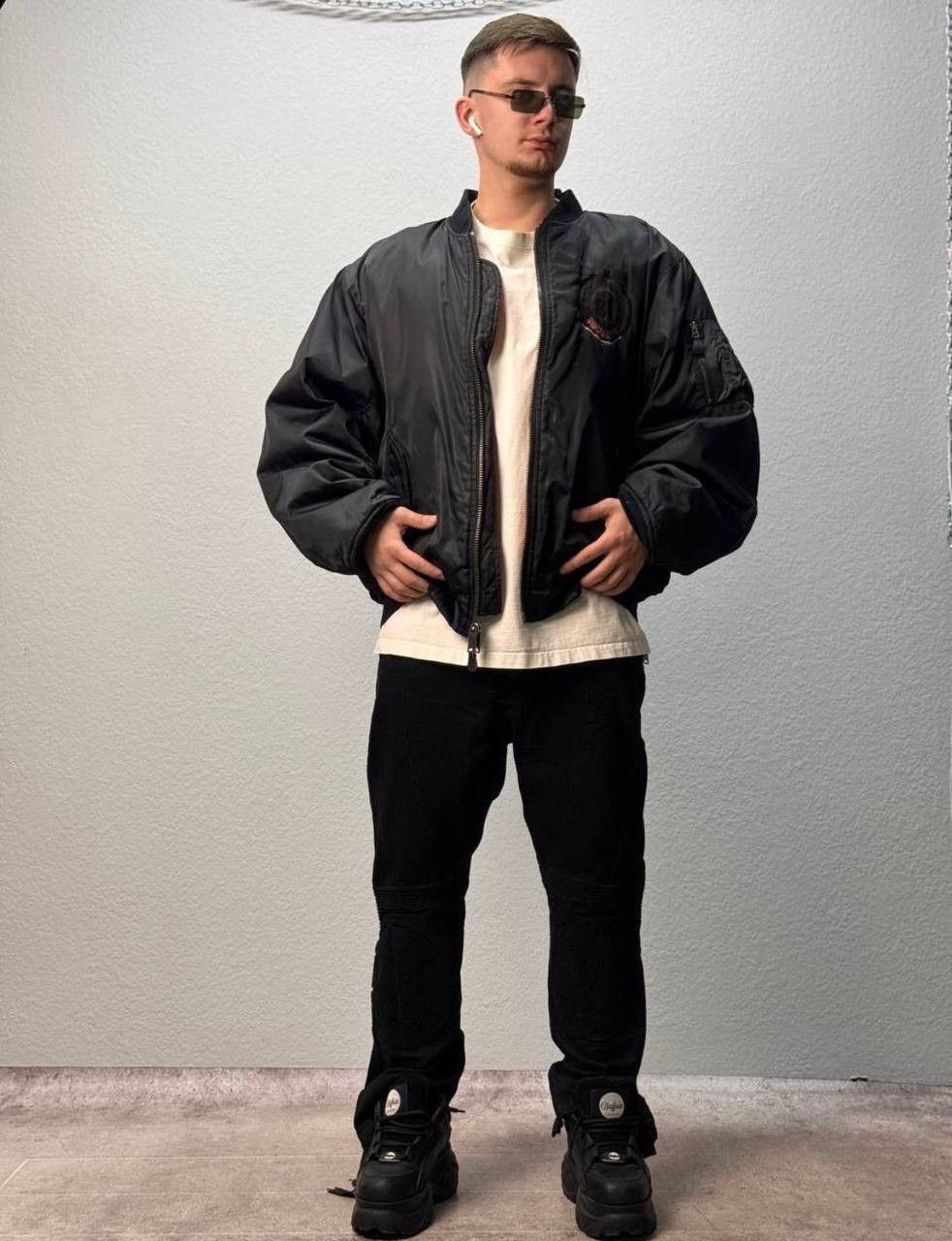 Vintage Okamoto Security MA1 Bomber Jacket Faded Size US L / EU 52-54 / 3 - 14 Thumbnail