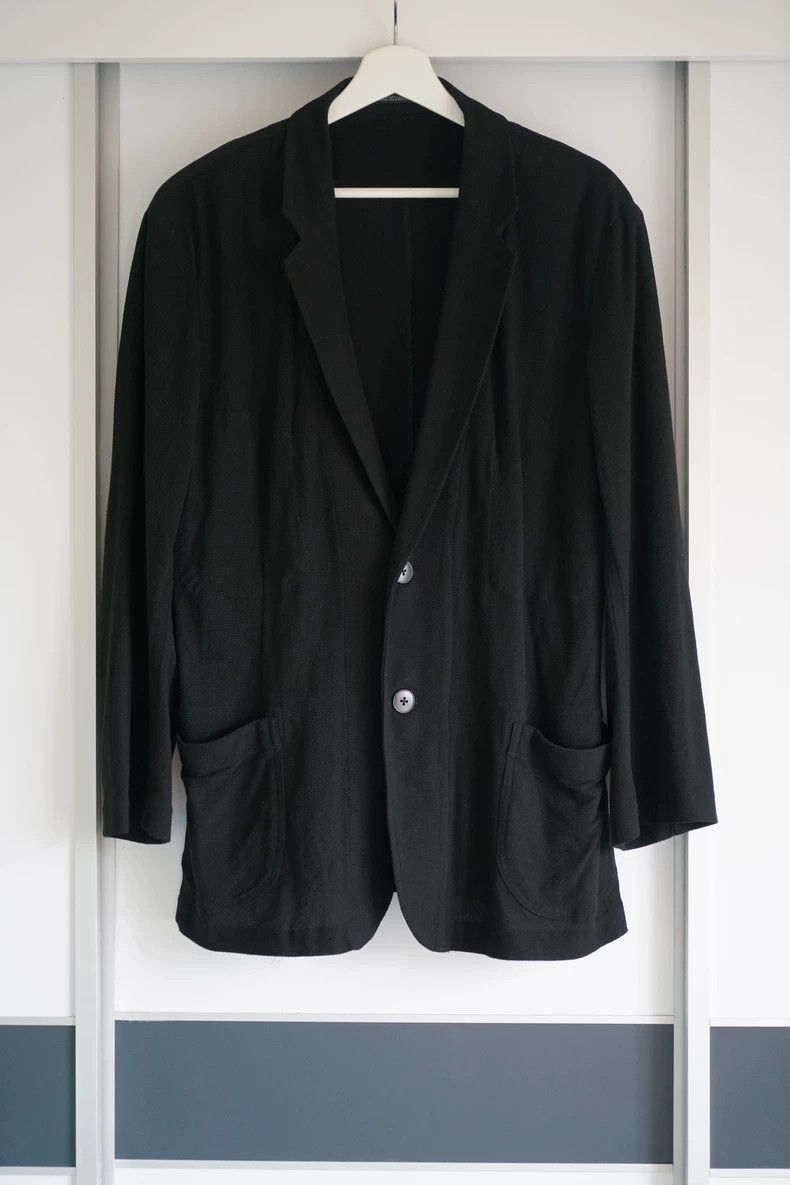 Yohji Yamamoto Yohji Yamamoto Yohji Yamamoto Lightweight Black Blazer Jac Size US S / EU 44-46 / 1 - 1 Thumbnail