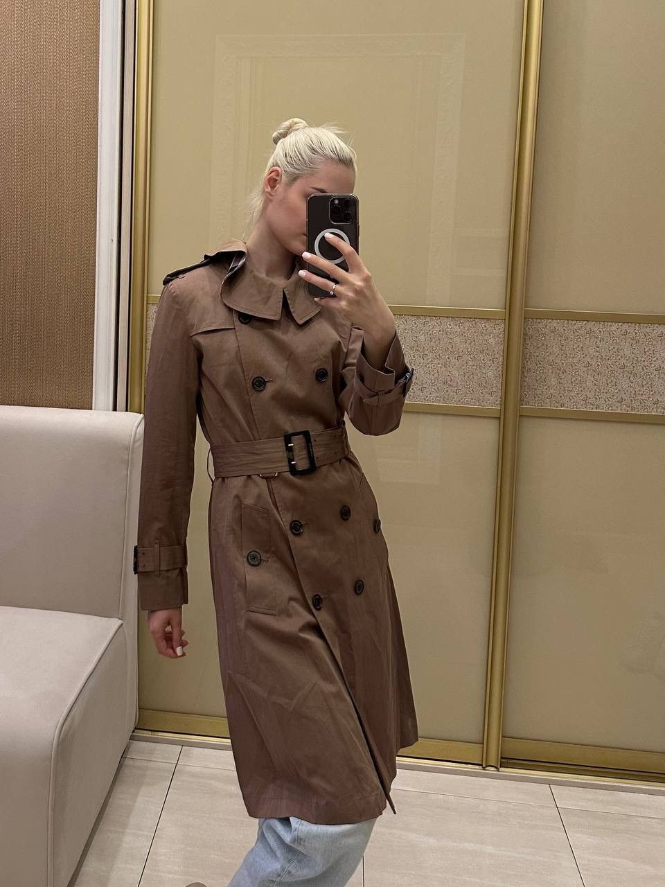 image of Burberry London Tropical Gabardine Townley Trench Coat, Women's (Size Small)