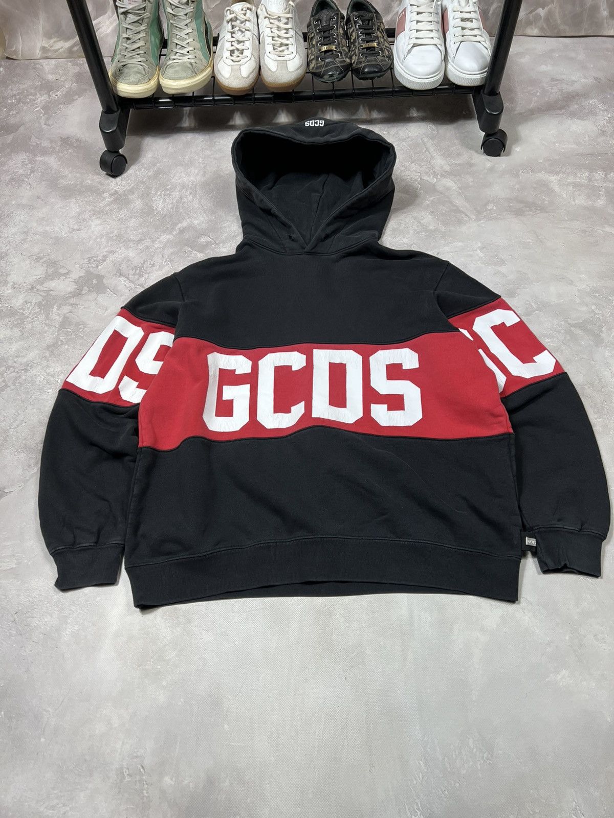GCDS Vintage GCDS Distressed Baggy Hoodie Size US M / EU 48-50 / 2 - 2 Thumbnail