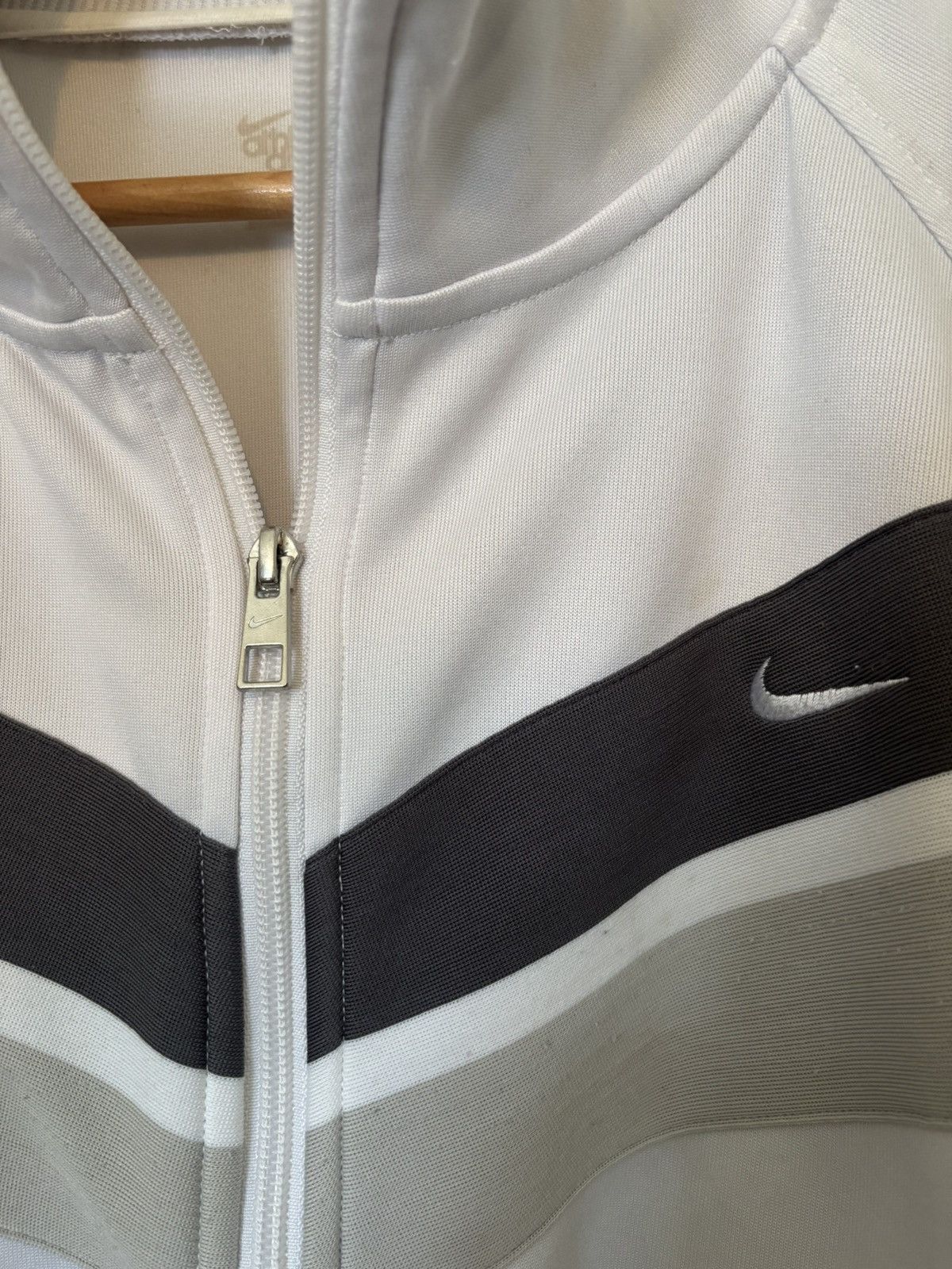 Nike White Nike Athletic Zip-up Size US XL / EU 56 / 4 - 2 Thumbnail
