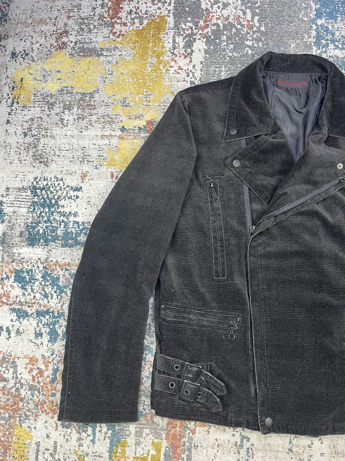 Le Grande Bleu (L.G.B.) Punk🔥Parashuto By Nakajo Checked Suede Double Collar Size US S / EU 44-46 / 1 - 4 Thumbnail