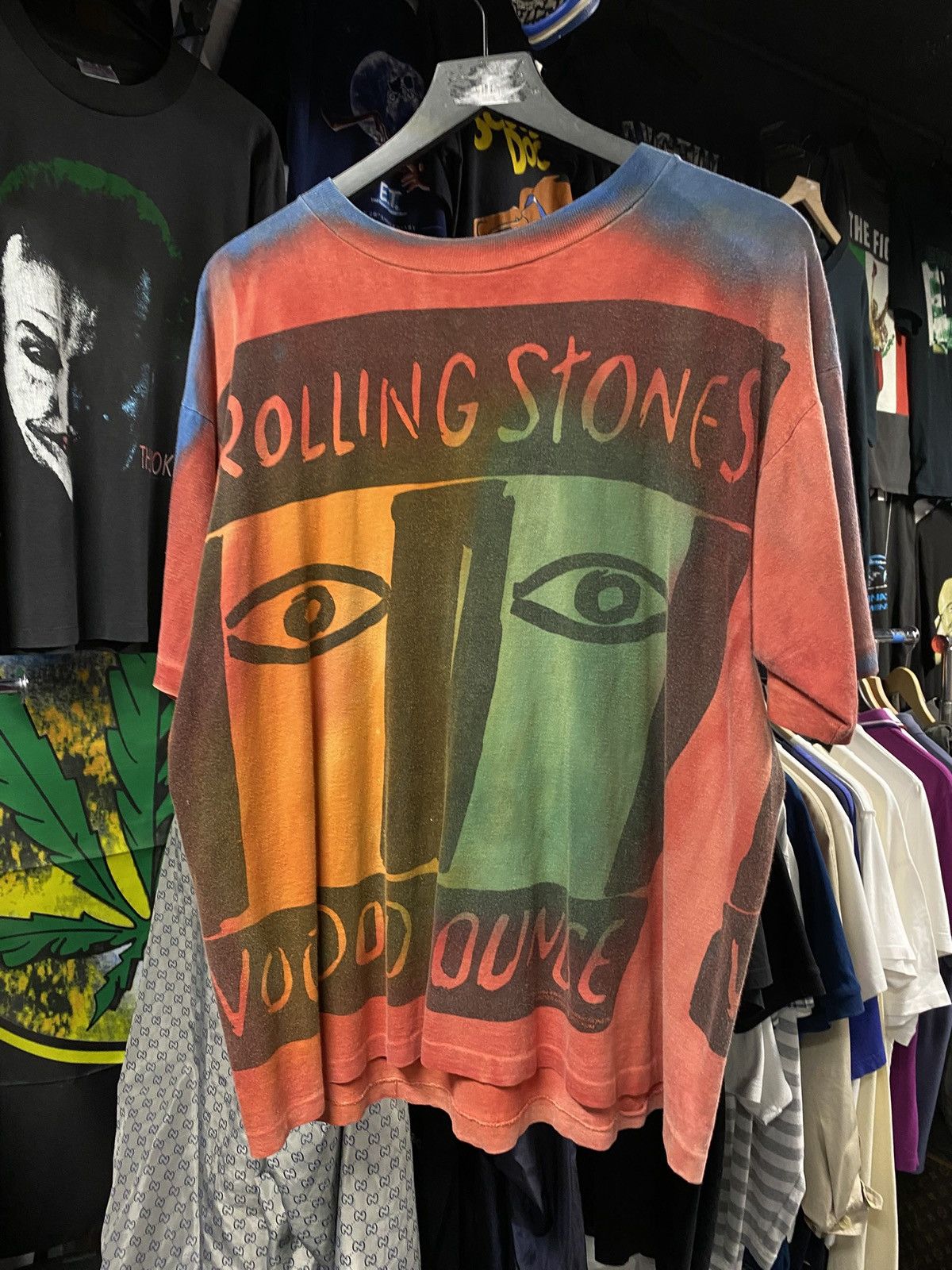 Vintage Vtg 90’s Rolling Stones Voodoo Lounge T-Shirt Tiedye Large Size US M / EU 48-50 / 2 - 1 Thumbnail