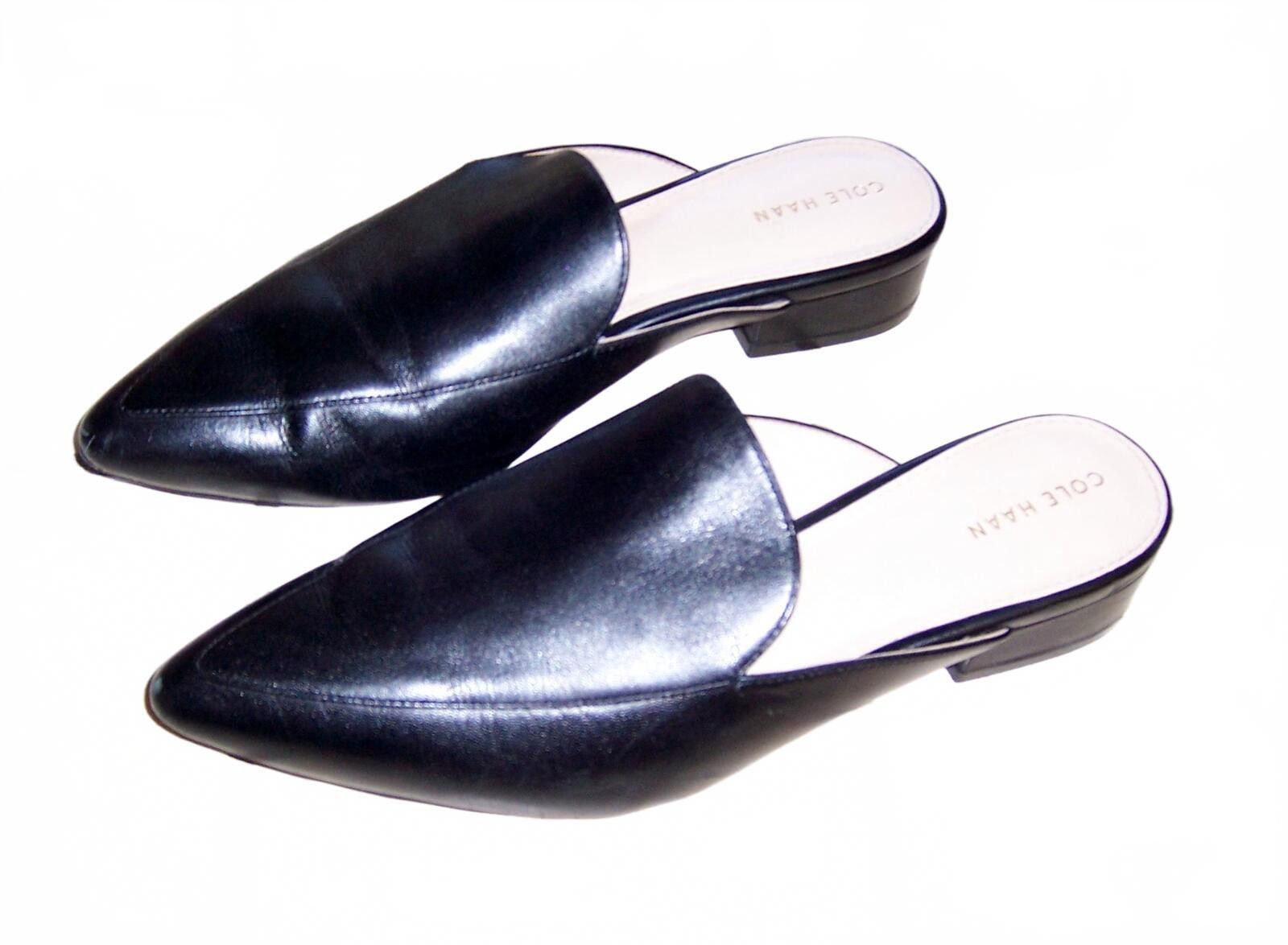 Cole Haan Cole Haan Women's Piper Leather Pointed-Toe Mules - US8 Size US 8 / IT 38 - 2 Thumbnail