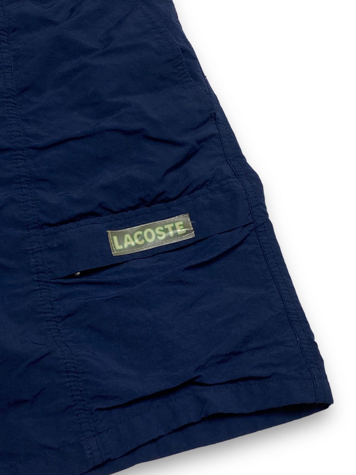 Lacoste 90s Vintage LACOSTE Nylon Navy Swim Shorts Size US 32 / EU 48 - 3 Thumbnail