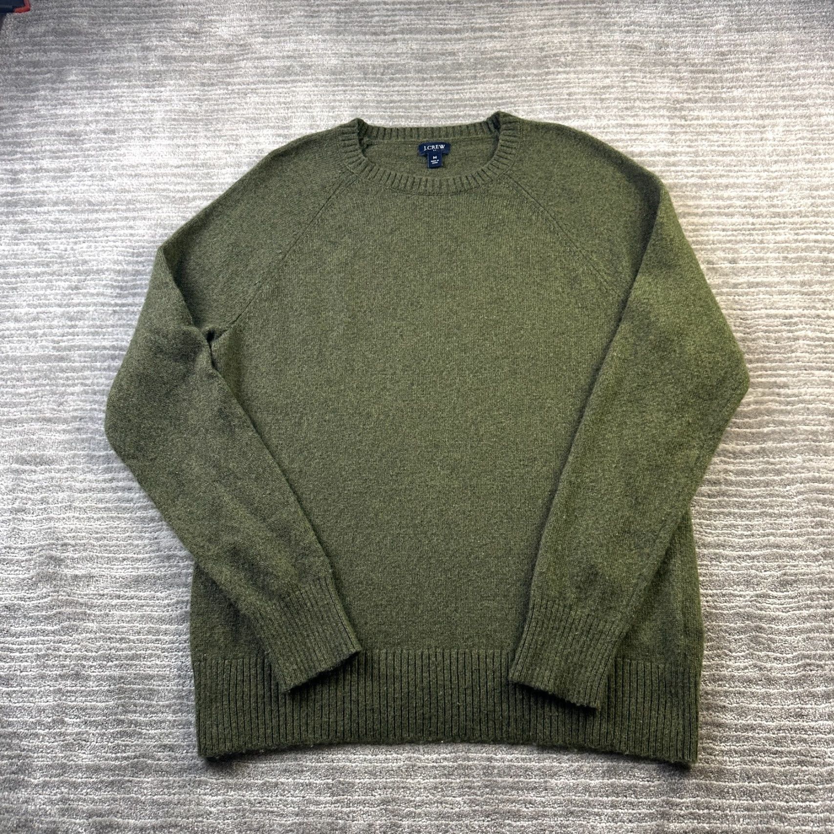 J.Crew J.CREW Sweater Mens Medium Green Lambswool Blend Knit Pullover Crewneck Size US M / EU 48-50 / 2 - 2 Thumbnail