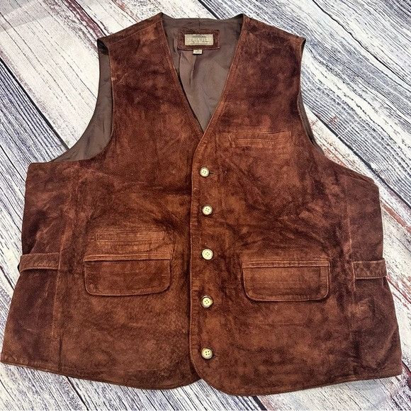 Vintage Vintage Western Brown Leather Vest | Grailed