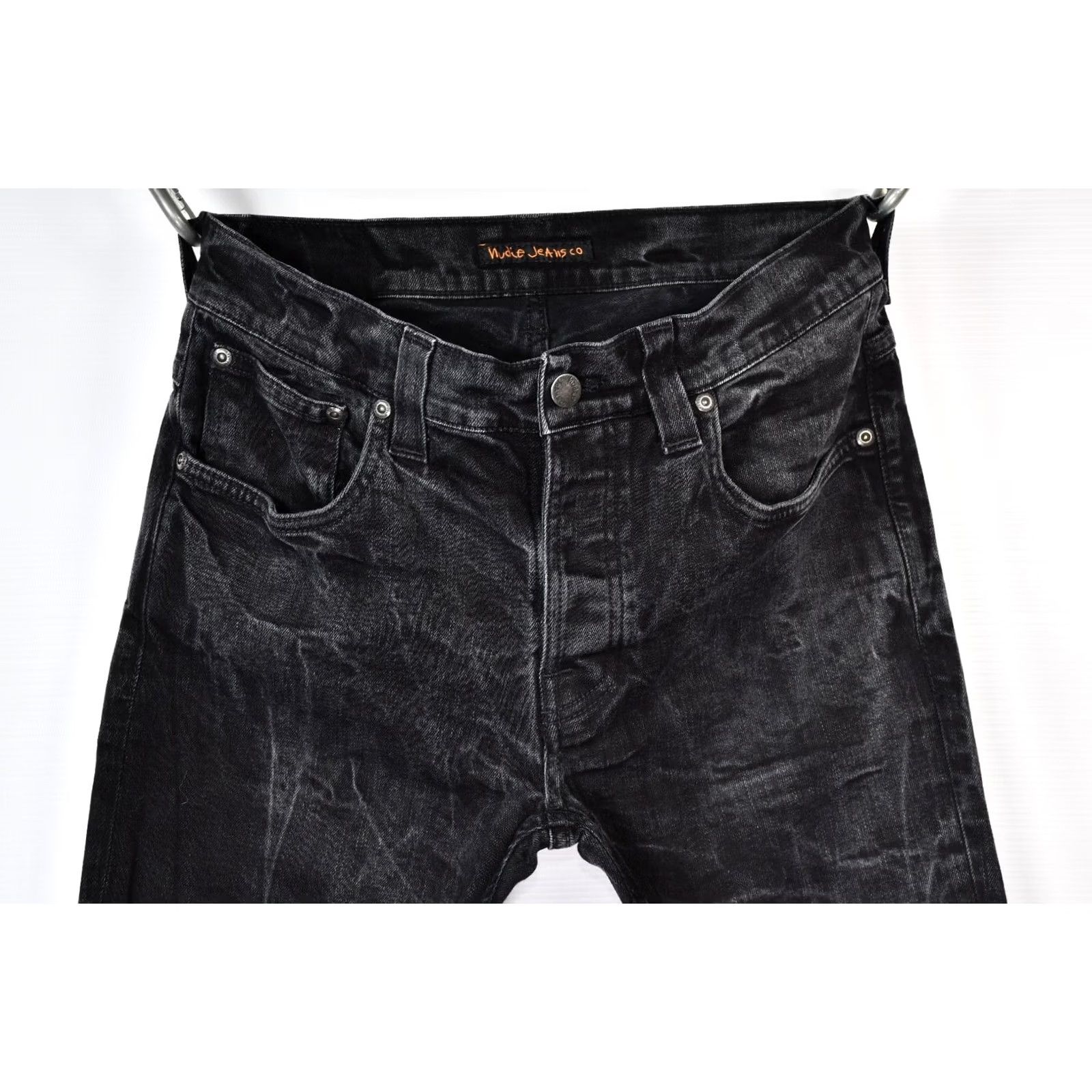 Nudie Jeans Nudie Jeans Grim Tim Black Ring Skinny Jeans W34/L32 Mens Regular Slim appx 34x32 Dark Denim 99%OrgCotton 1%Elastane Vintage No Size US 34 / EU 50 - 2 Thumbnail